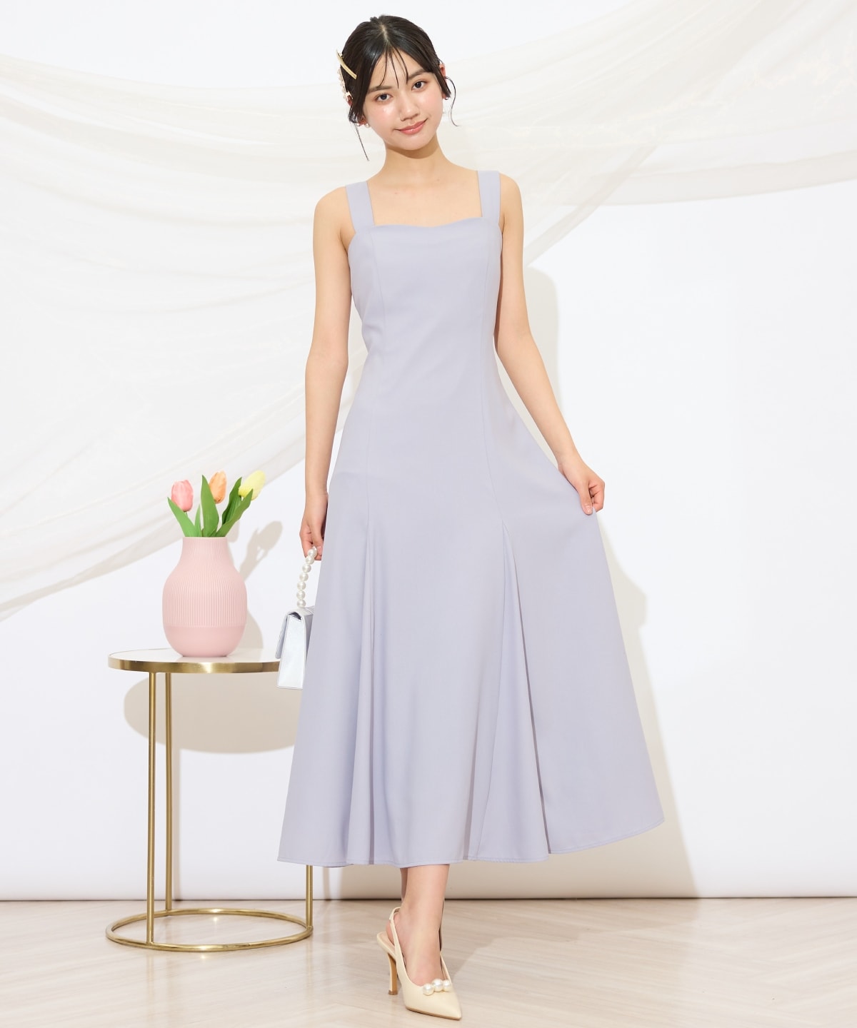 バックレースアップワンピース