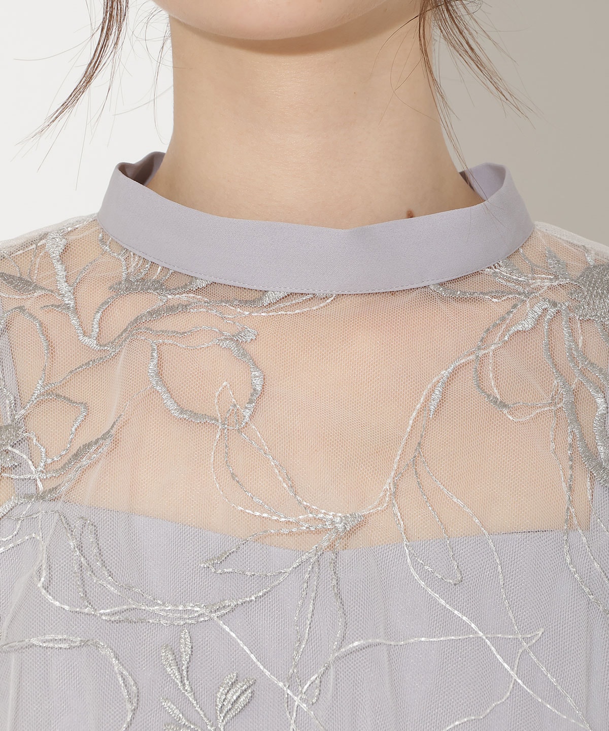 バックウエストリボンブラウス×フレアキャミワンピース