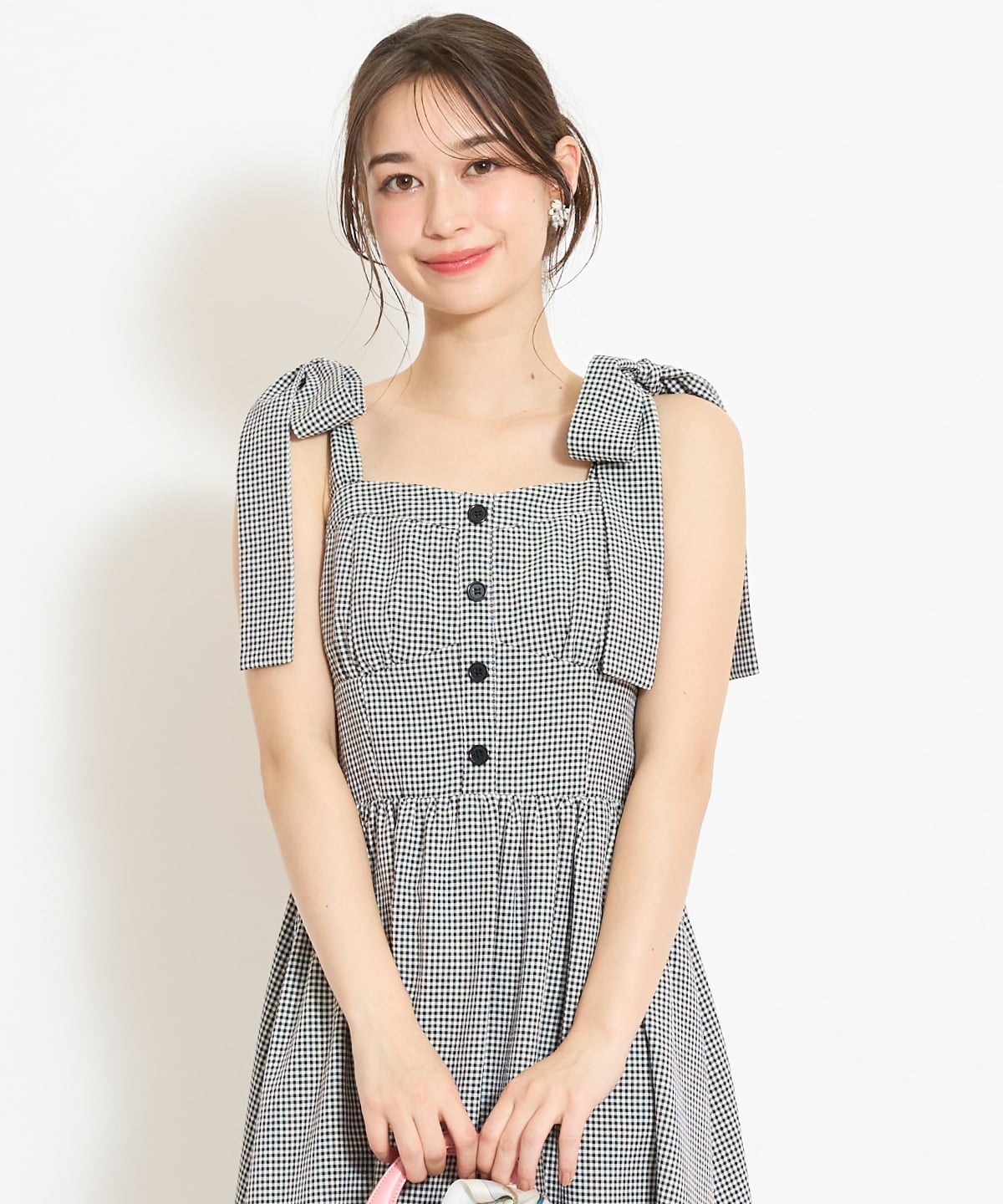 【4/24(fri)10時予約開始】リボンショルダーギャザーワンピース