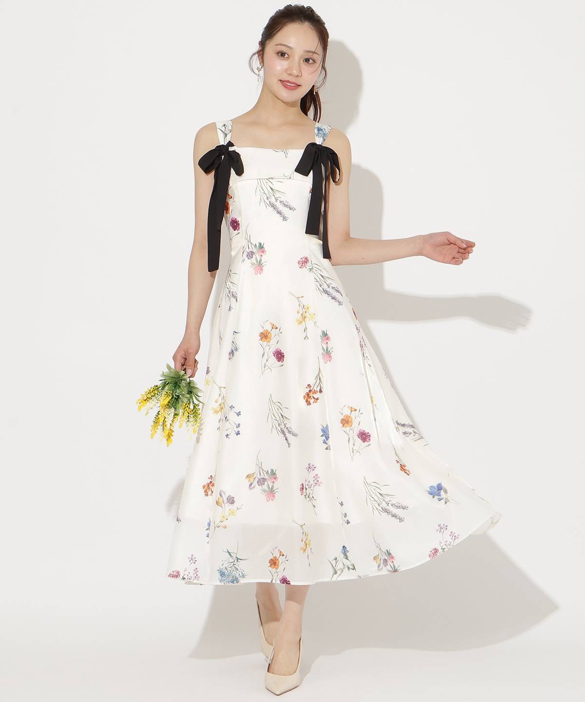 【3/12(thu)10時発売】ボタニカルフラワーシアータックワンピース
