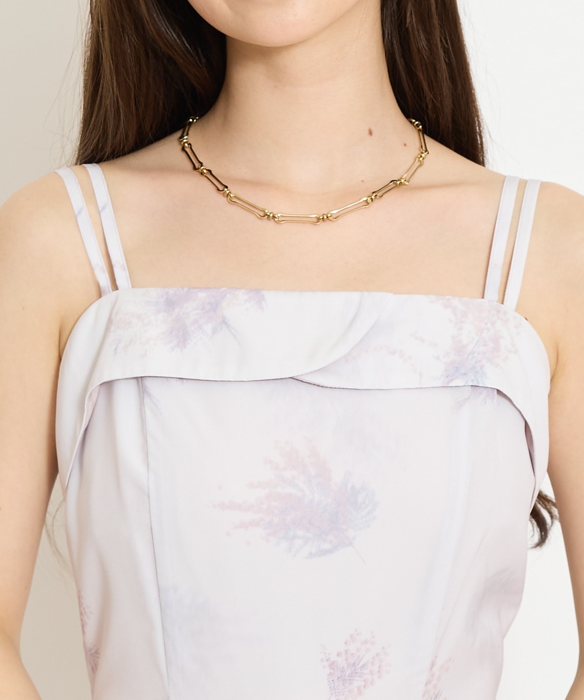 ミモザプリントキャミワンピース