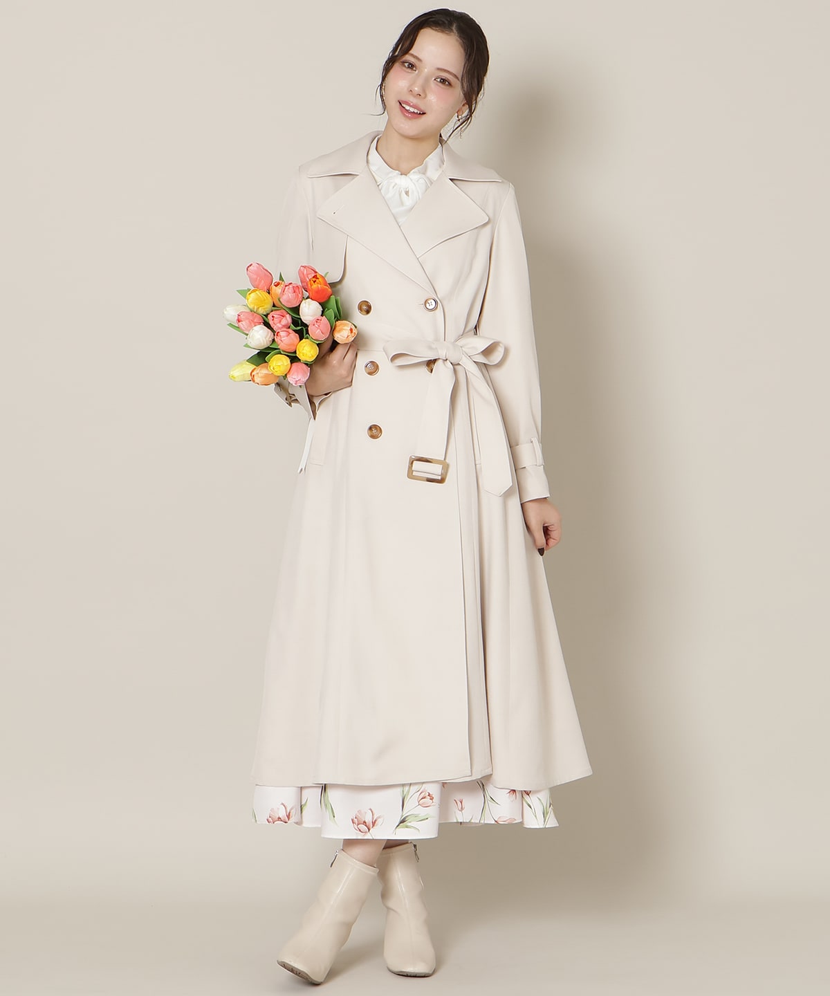 【1/14(wed)18時先行予約開始 】オリジナルフレアトレンチコート