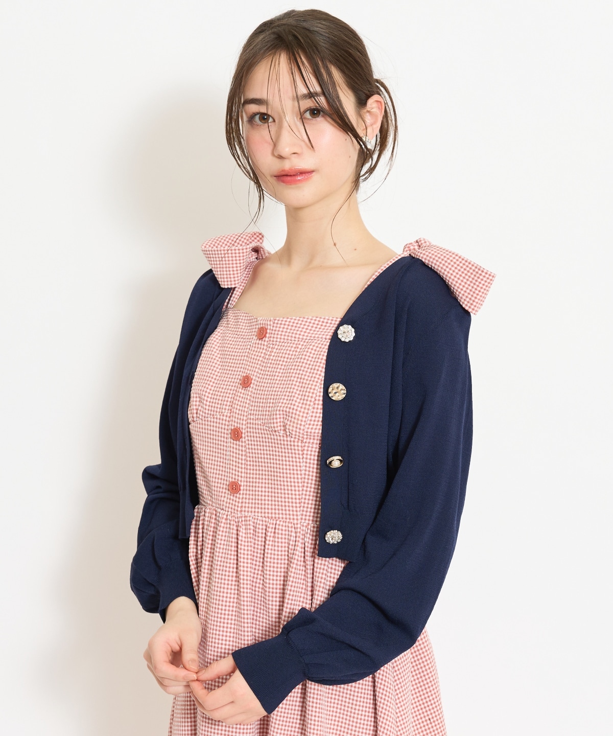 アソートボタンUVカットカーディガン