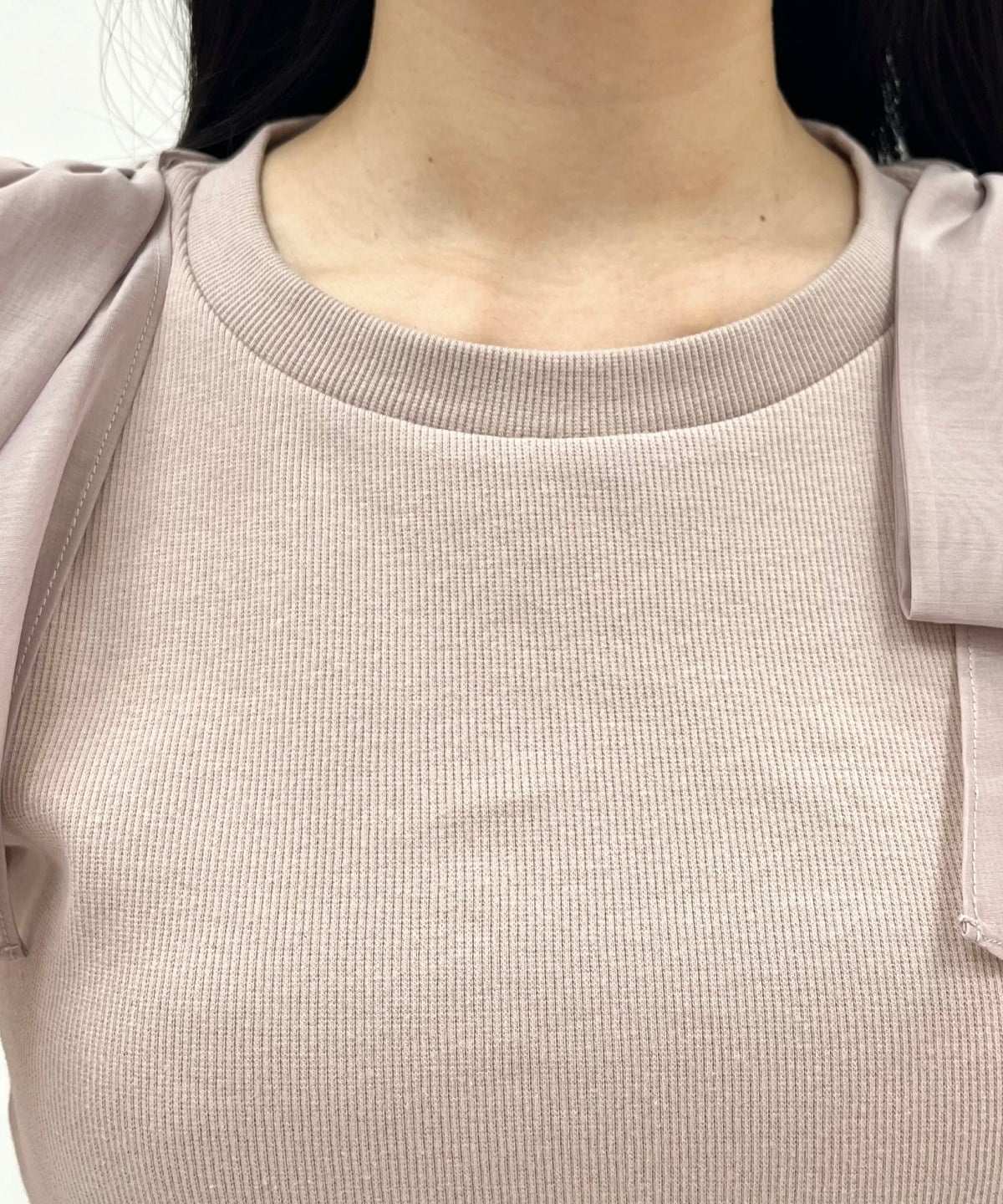 ショルダーリボンカットトップス