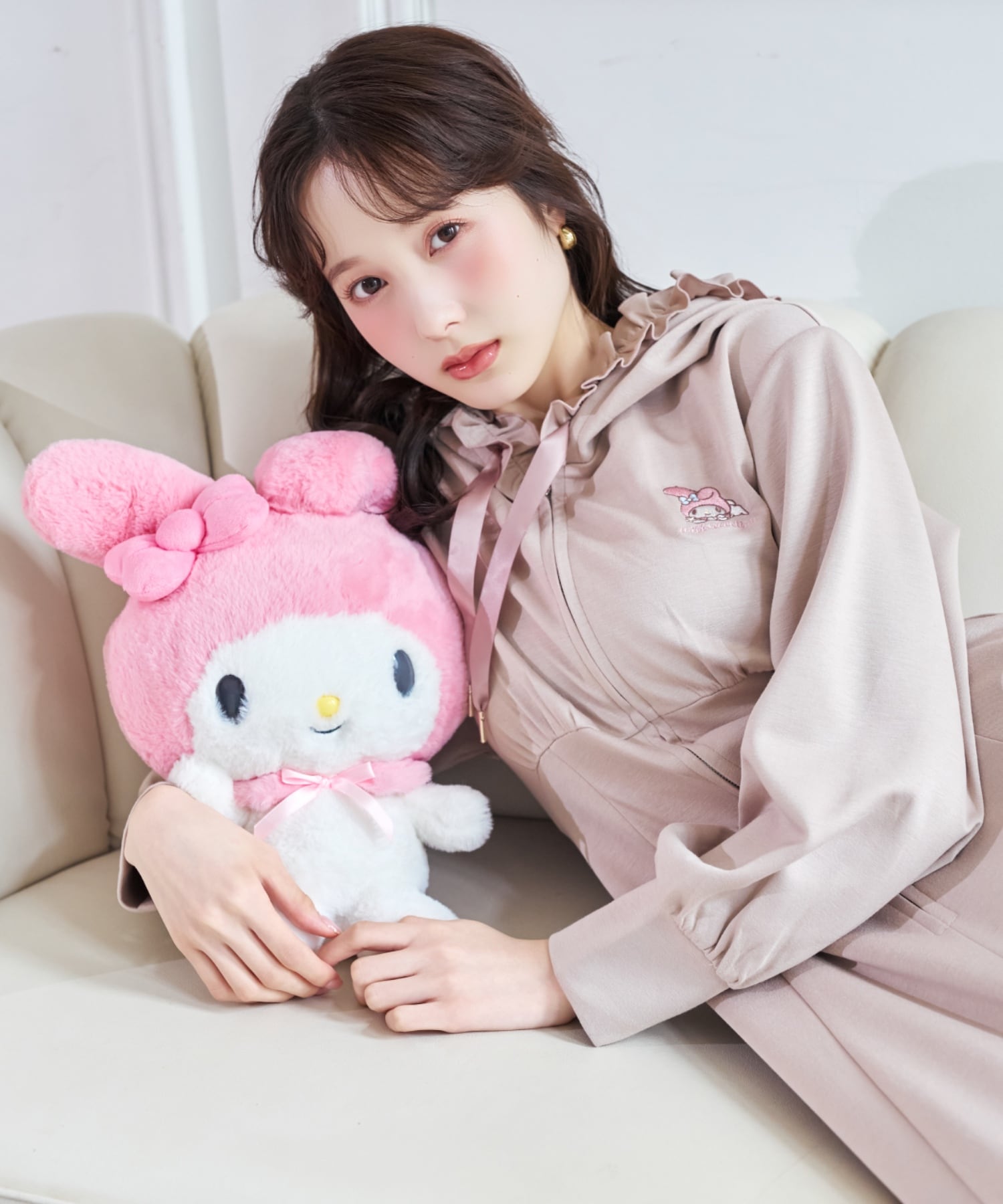 【9/17(thu)10時発売】WILLSELECTION×マイメロディ&クロミ 刺繍フリルフードパーカーワンピース