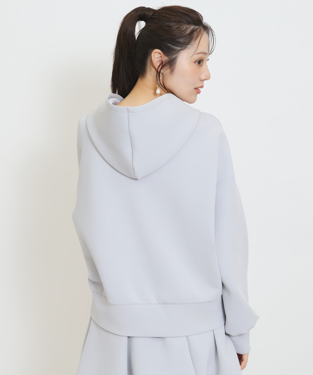 【セットアップ対応】ロゴ刺繍オーバーサイズフーディ