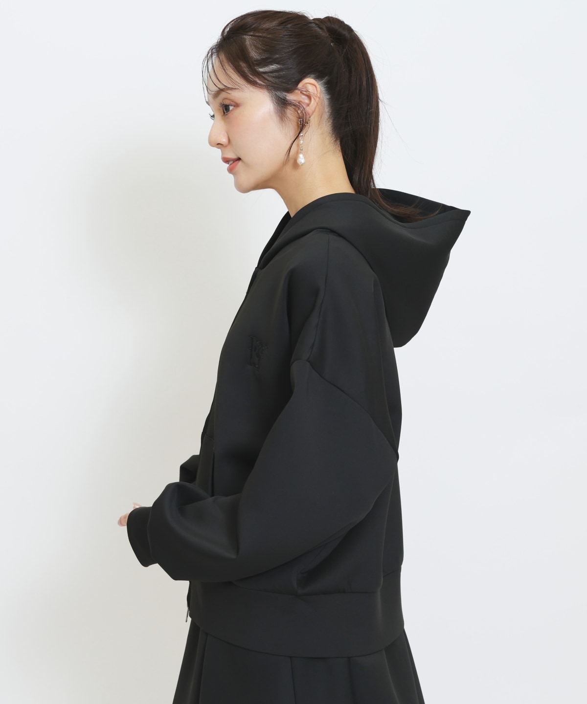【セットアップ対応】ロゴ刺繍オーバーサイズフーディ