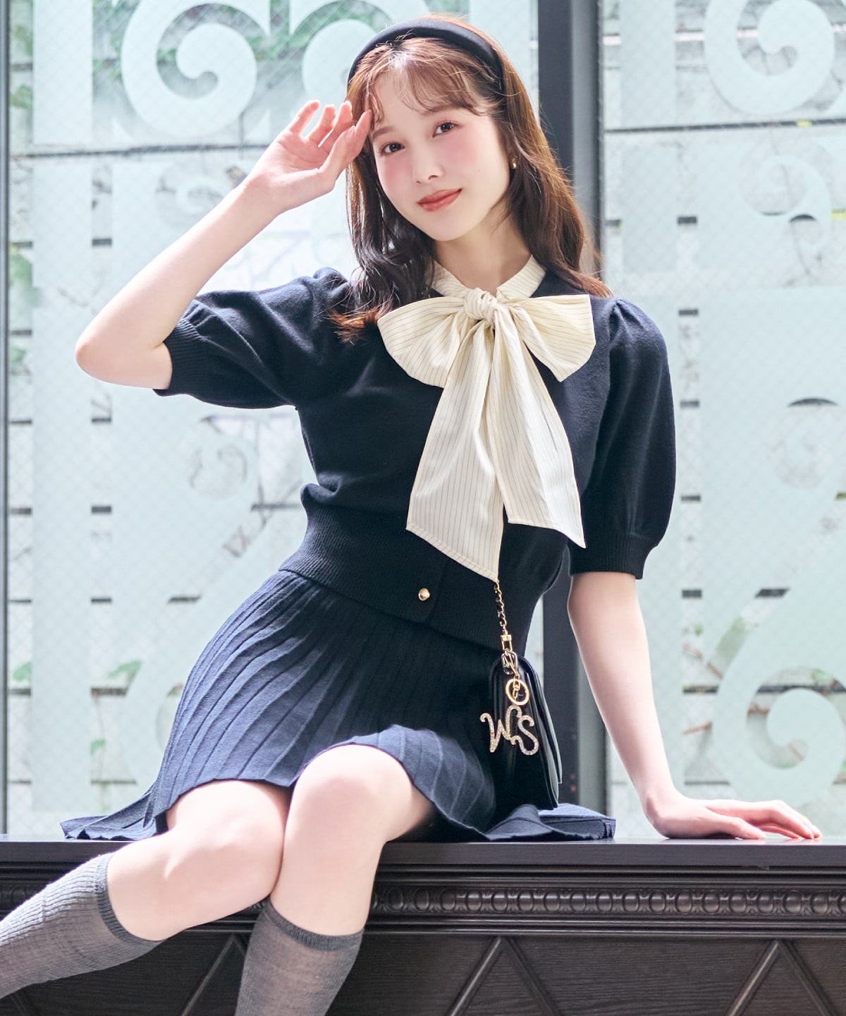【9/10(thu)10時発売】リボンタイドッキングパフニット