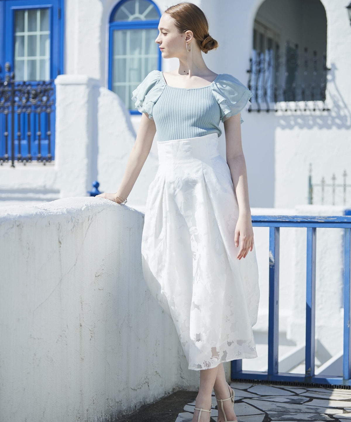 オパールフラワーフレアスカート(S オフホワイト): And Couture｜公式  