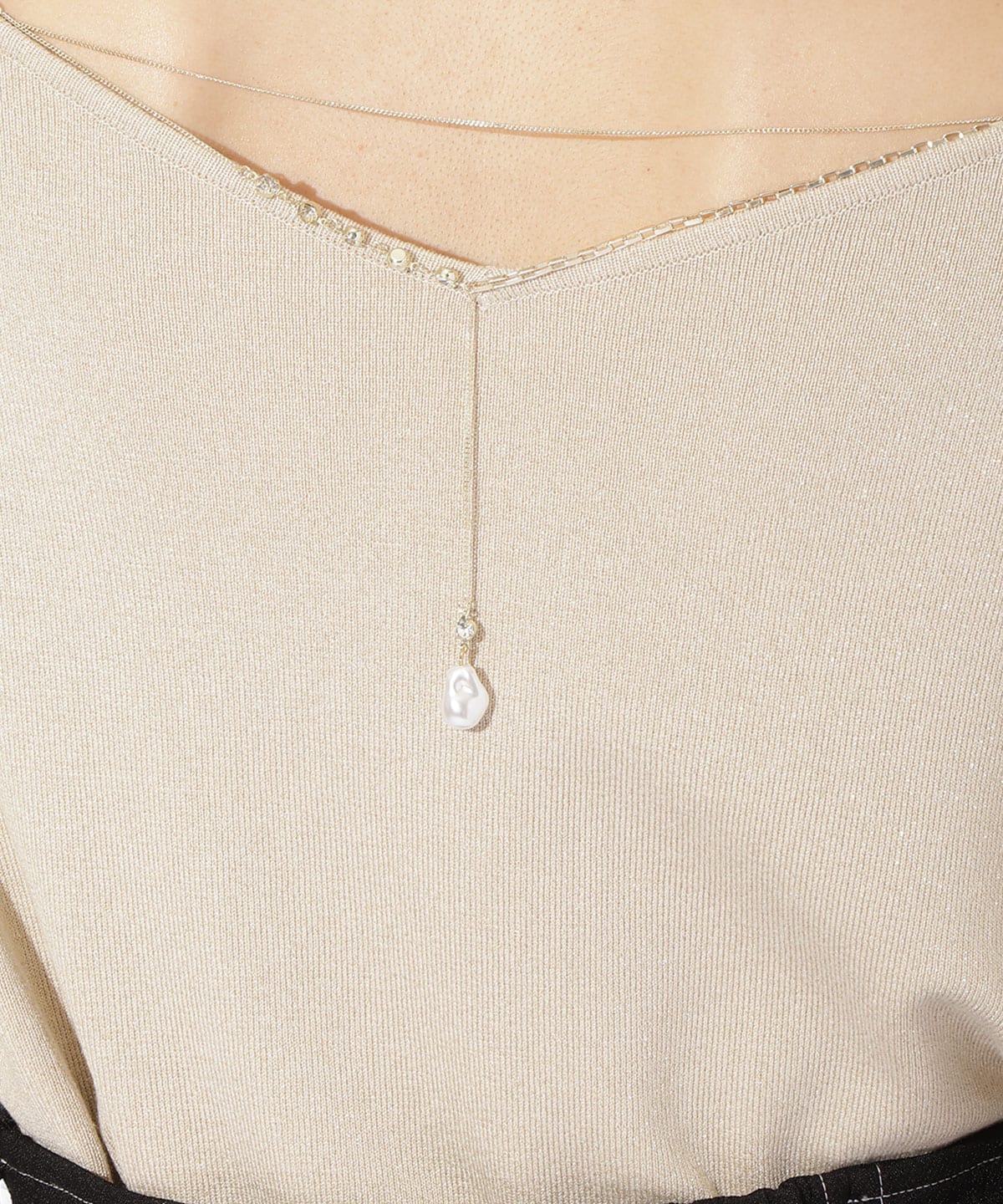 ラメニットバックチェーンプルオーバー