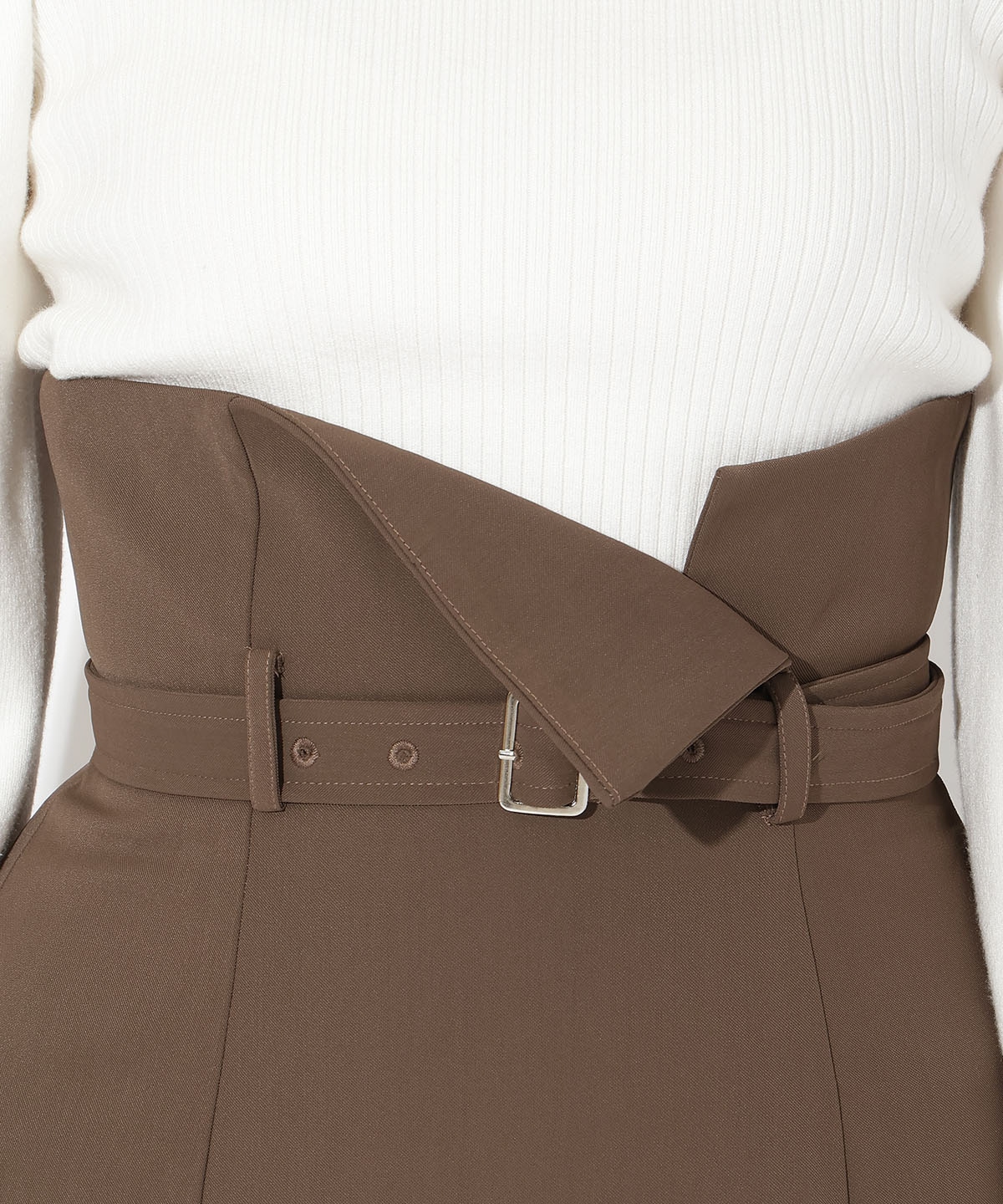 ウエスト折り返しマーメイドスカート