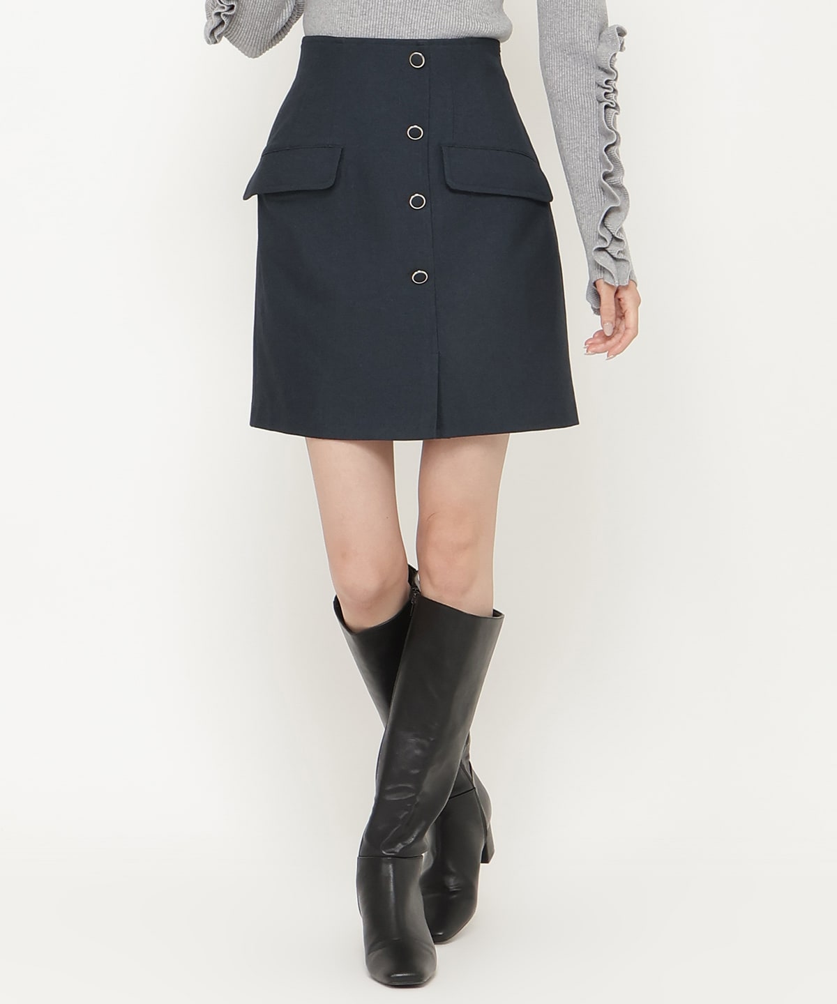 フラップミニスカート