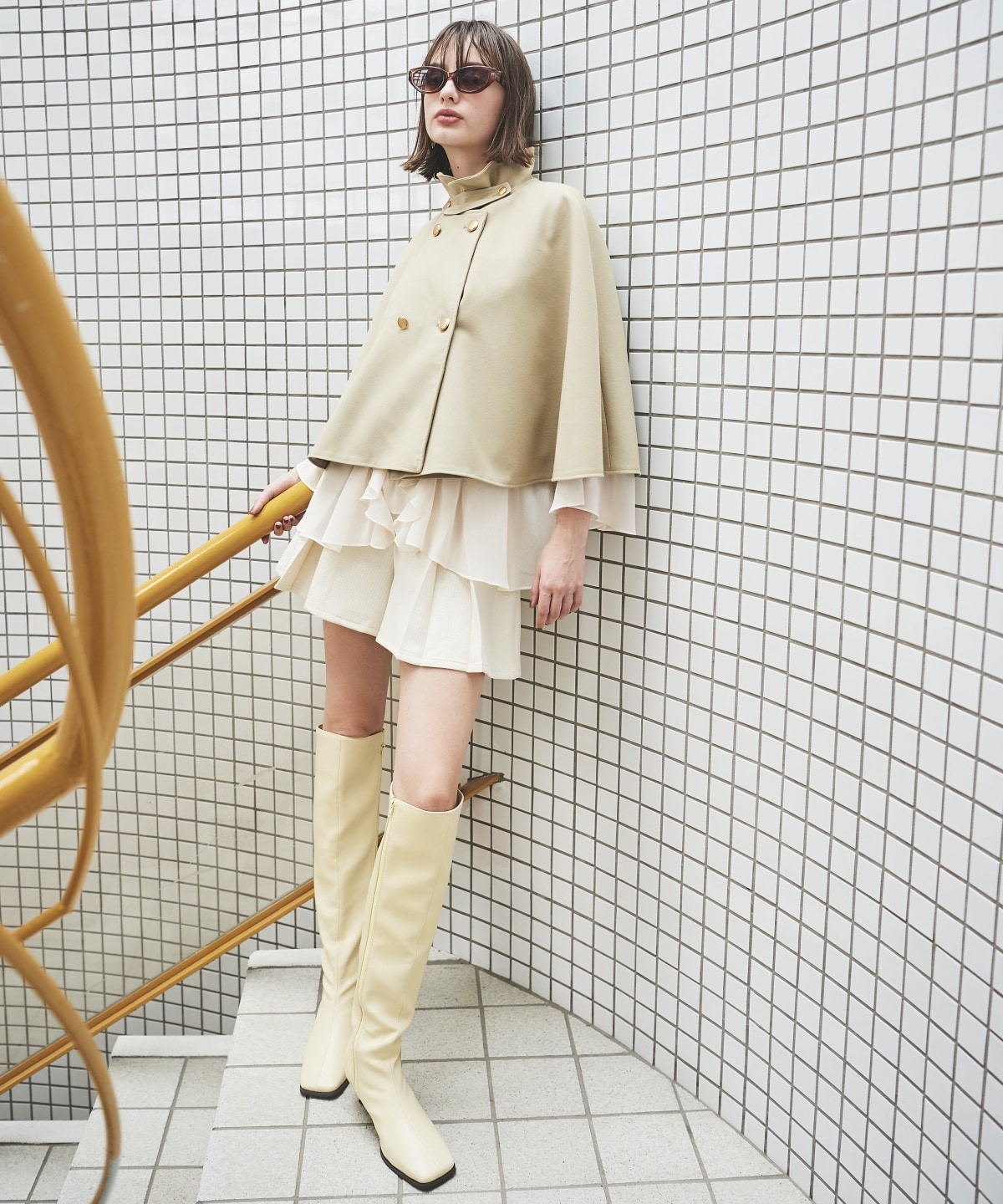 ショートケープジャケットコート