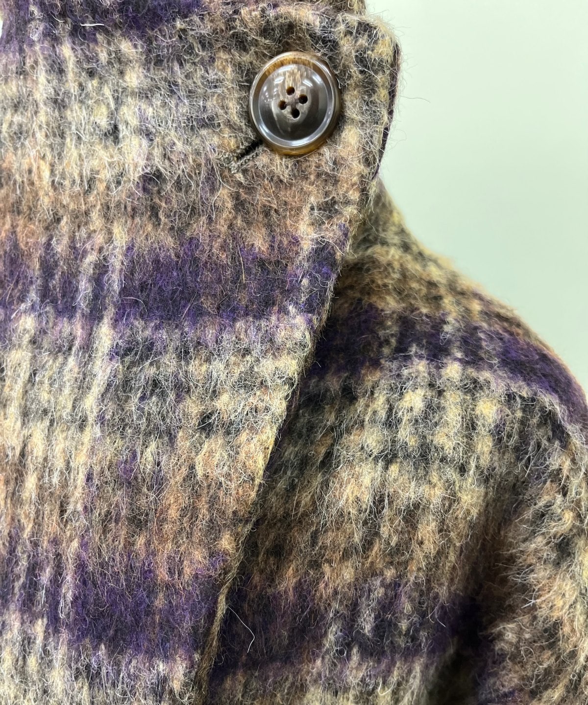 アルパカシャギーチェックロングコート