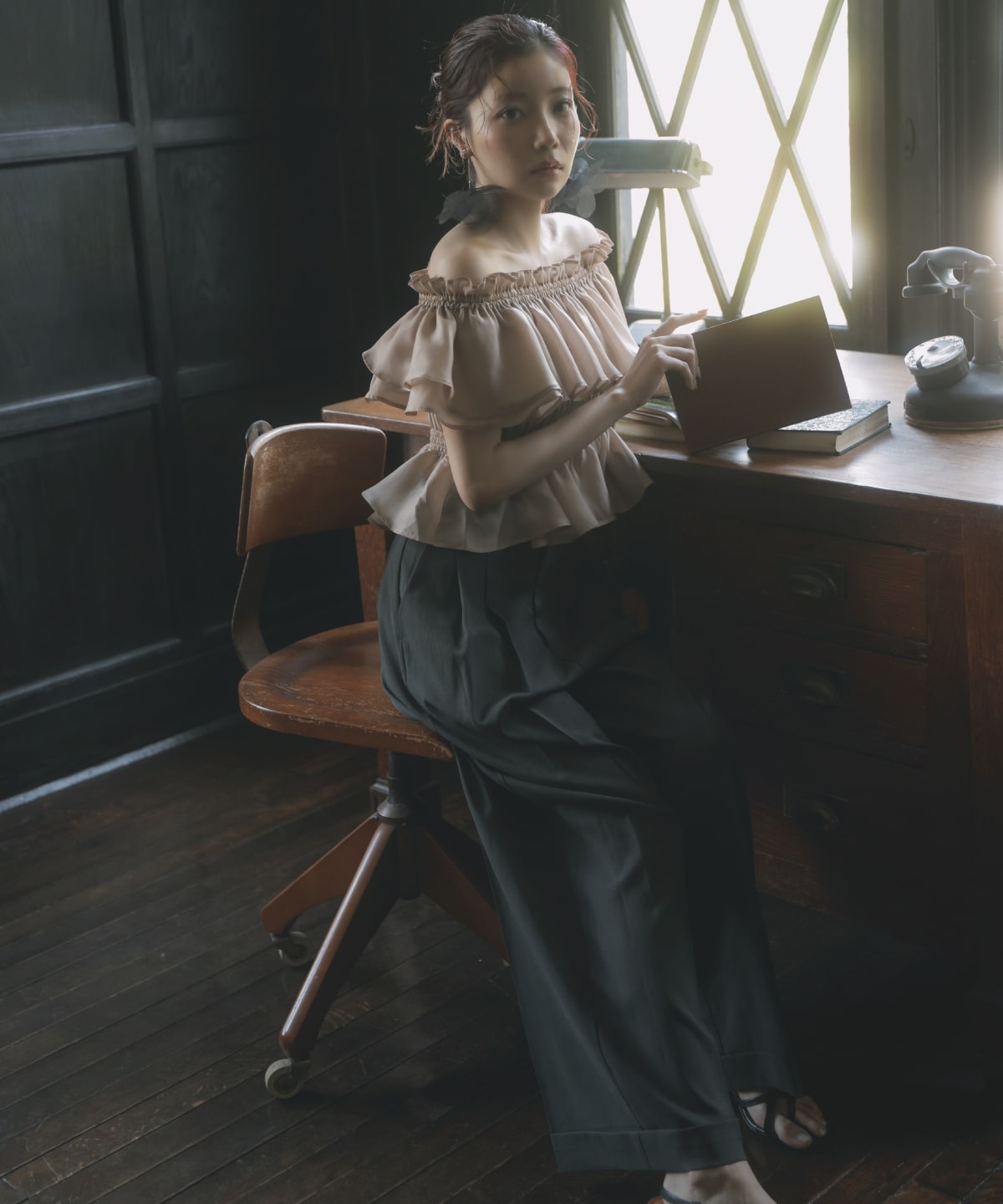 2タックワイドパンツ