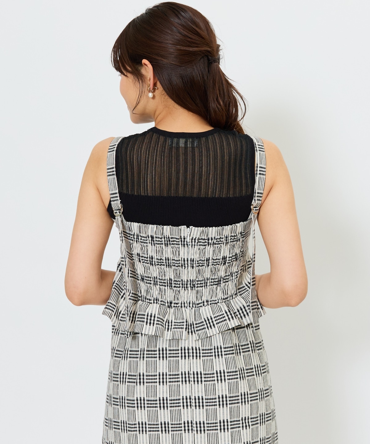 フロントレースアップチェックジャンスカ