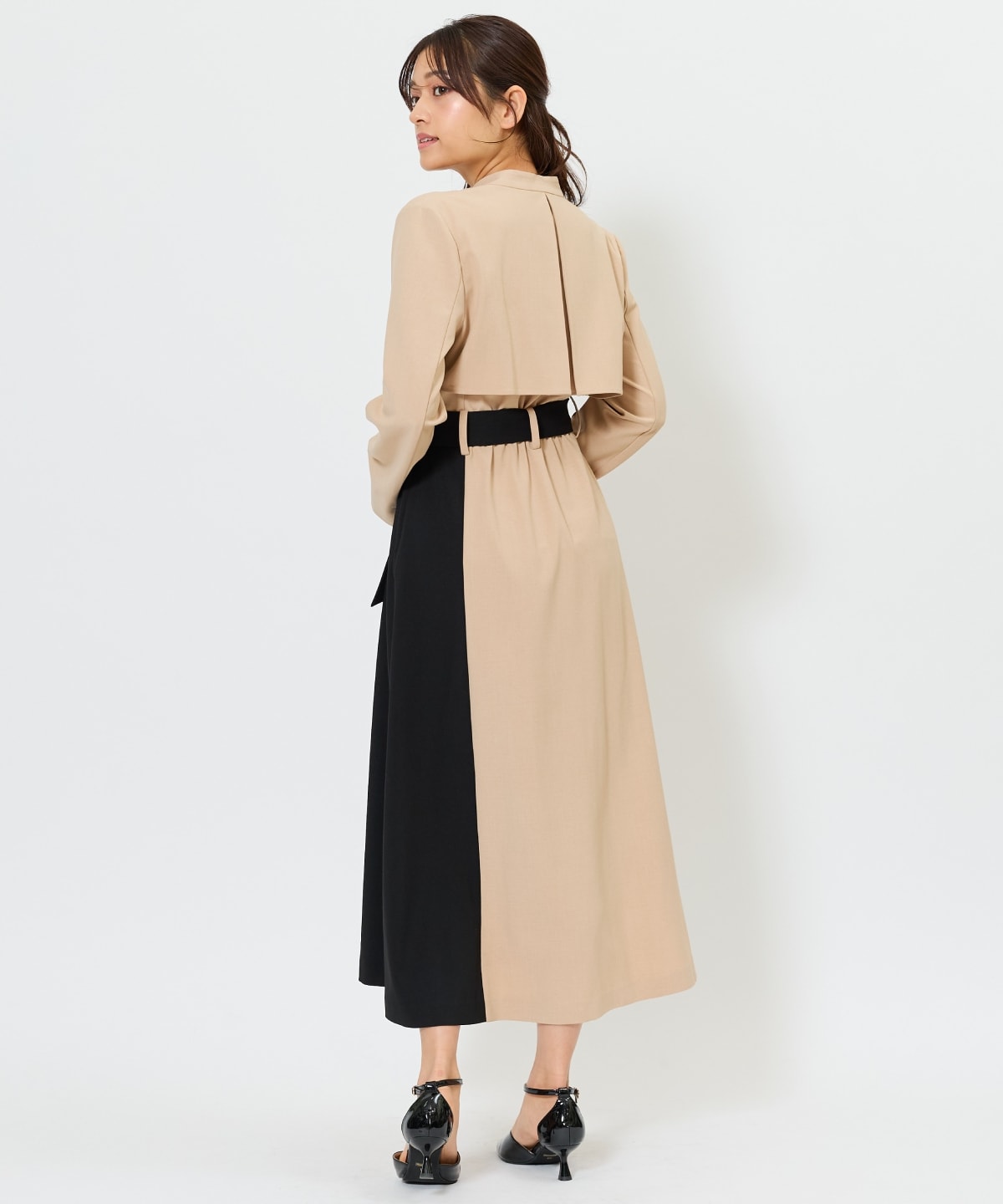 バイカラーカシュクールワンピース