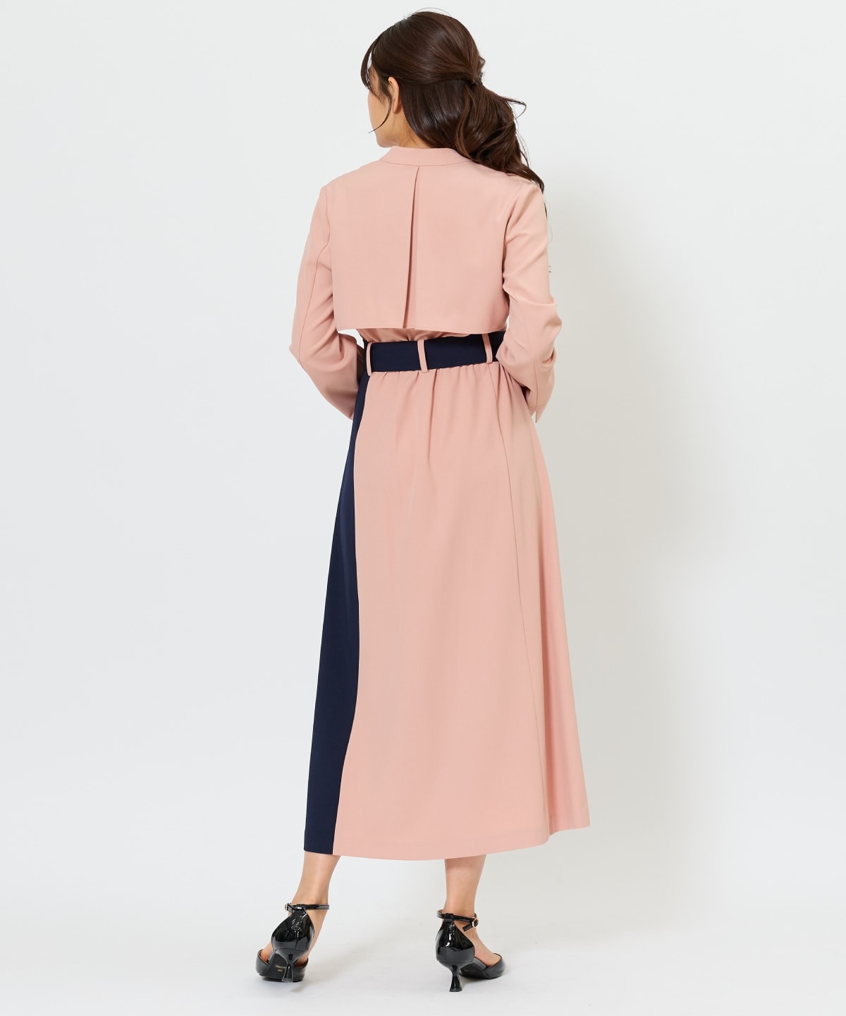 バイカラーカシュクールワンピース