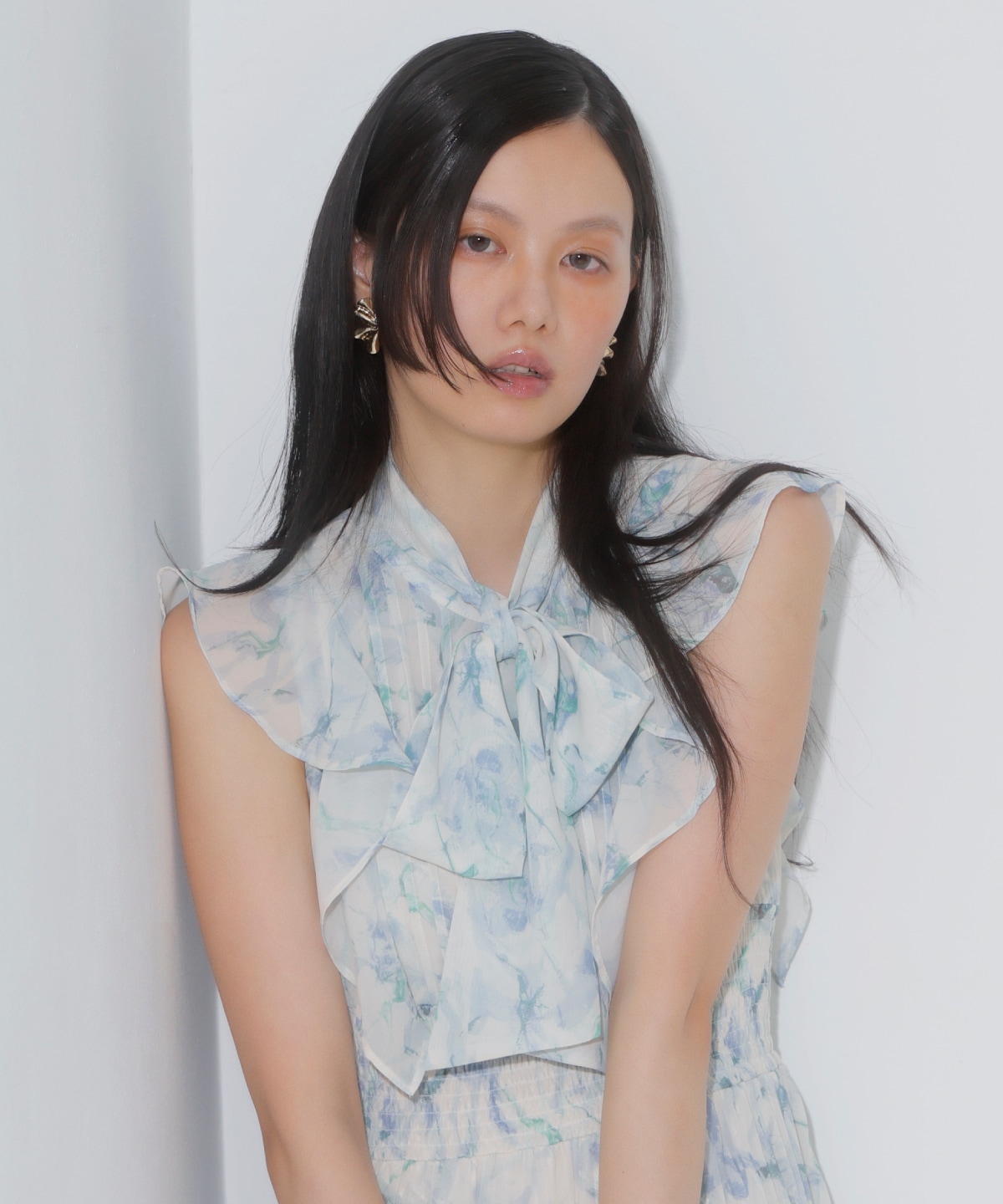 シフォンプリーツワンピース