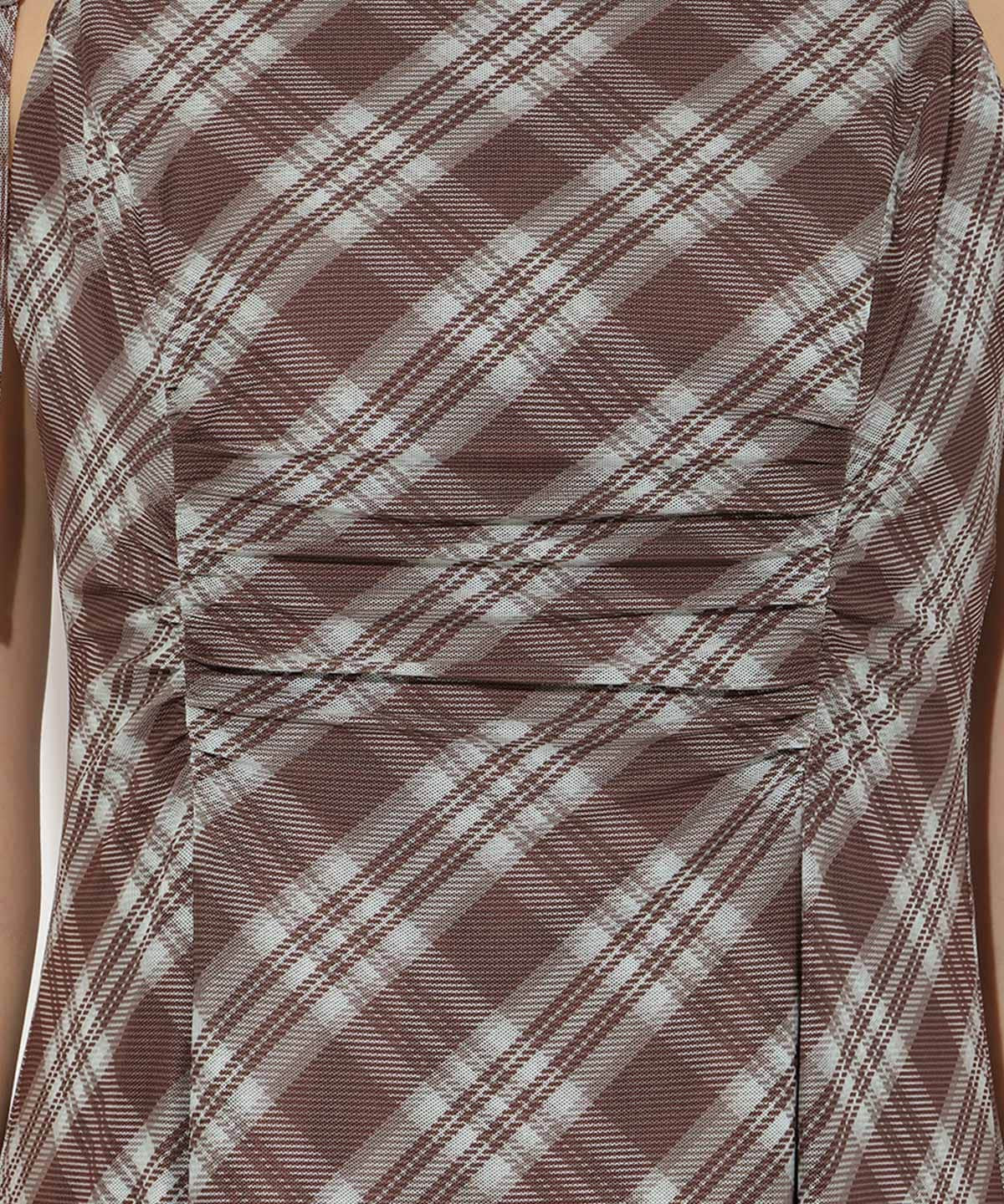 バイヤスチェックキャミワンピース