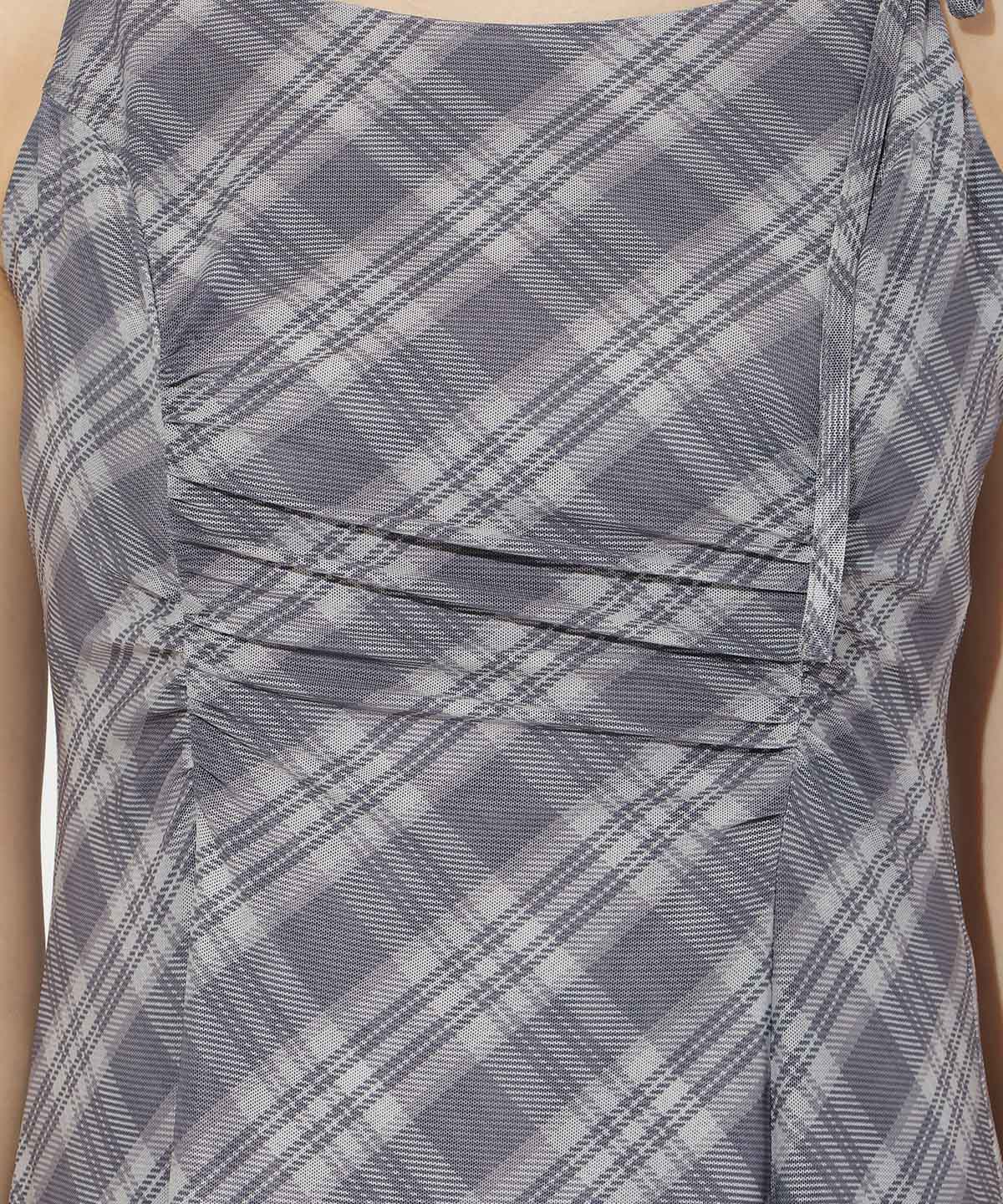 バイヤスチェックキャミワンピース