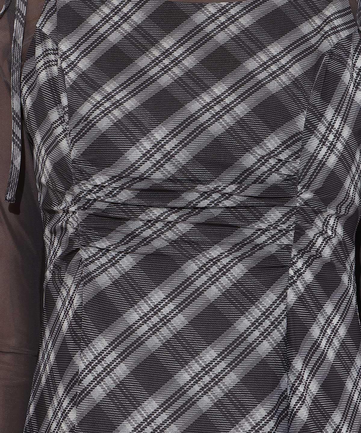 バイヤスチェックキャミワンピース