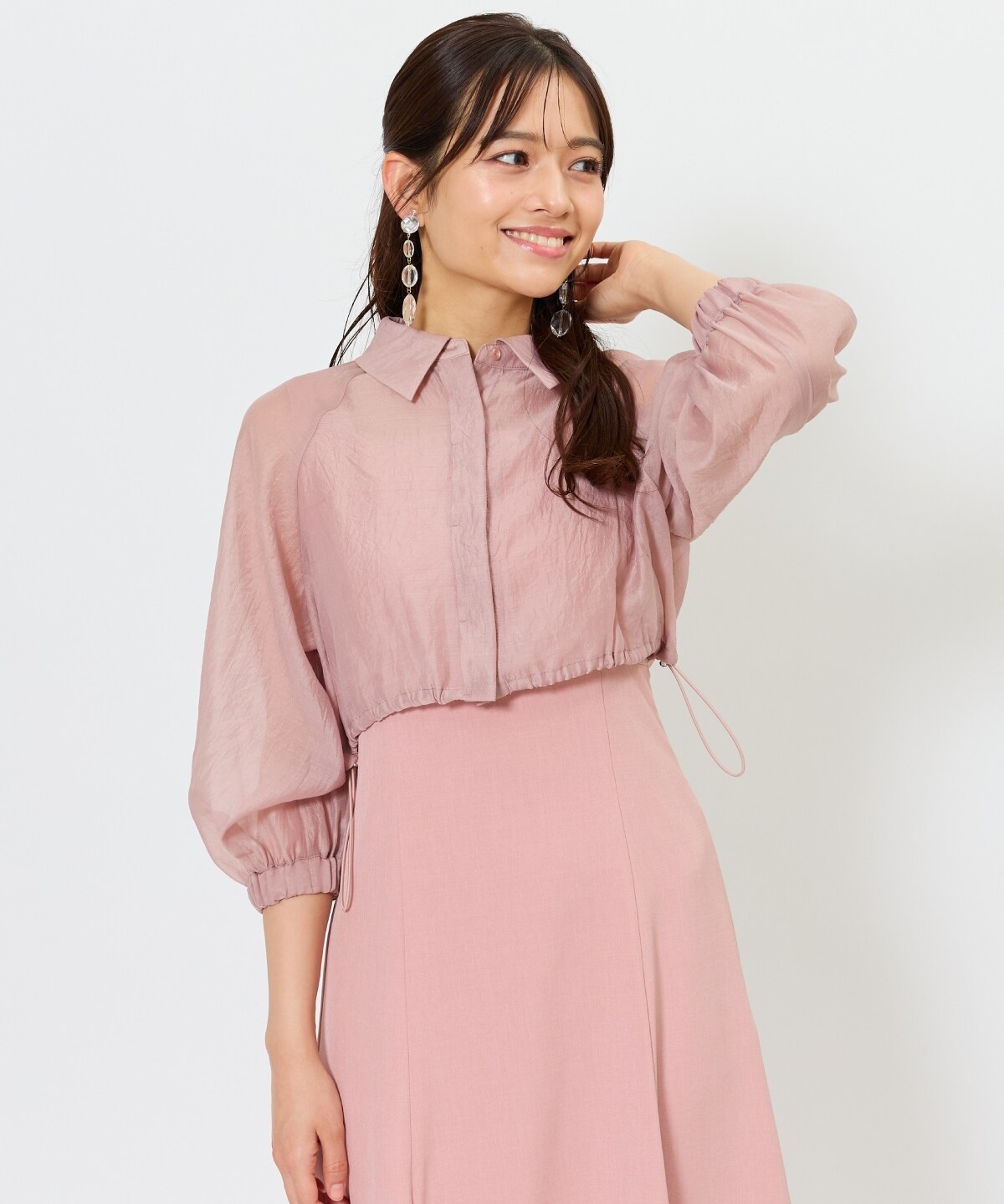 シアーシャツ＆ワンピースSET
