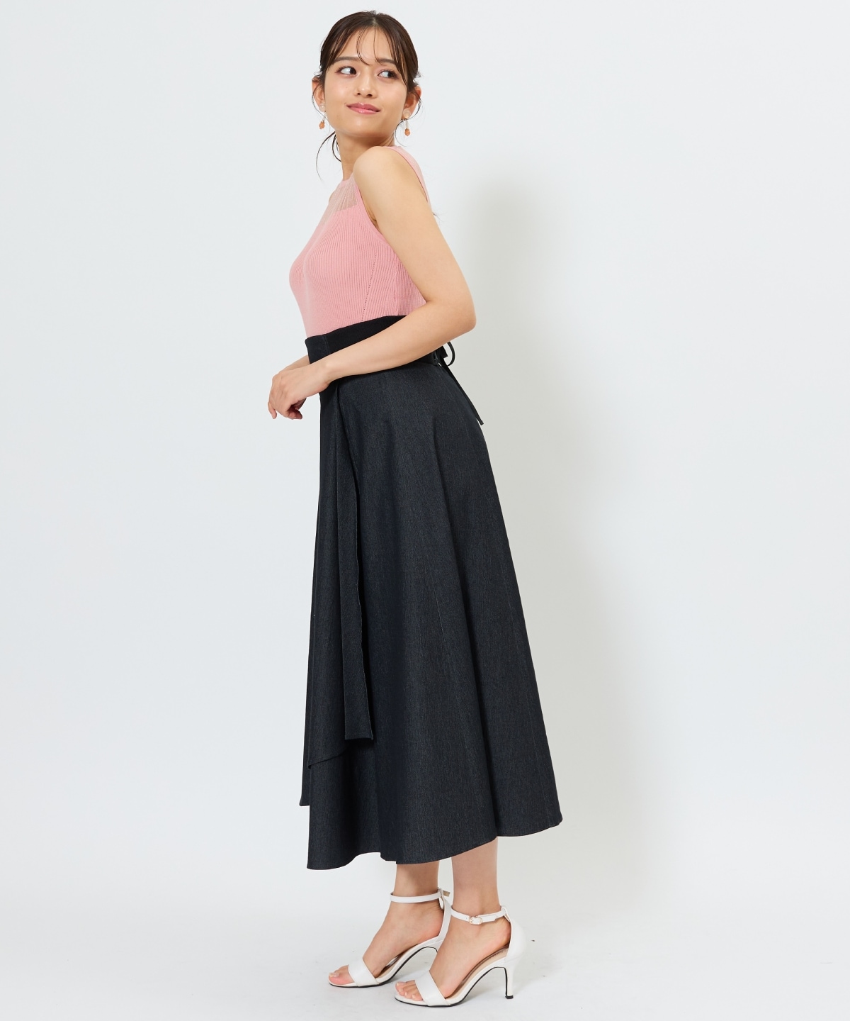 シアー切替ノースリトップス