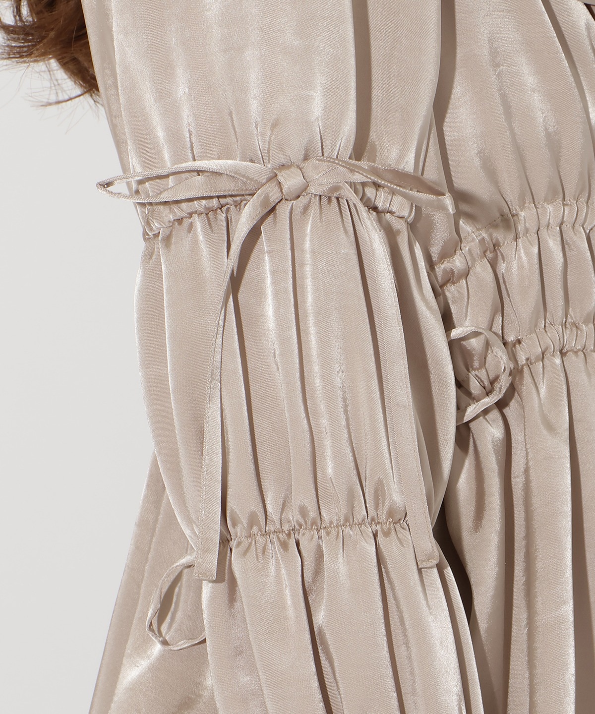 ウエストシャーリングブラウス