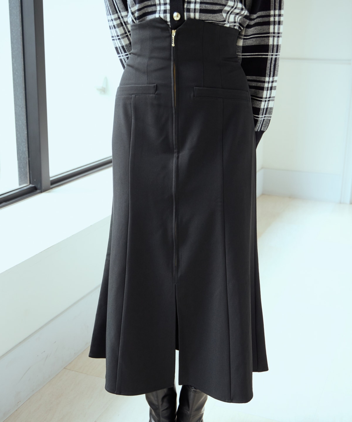 フロントZIPマーメイドスカート