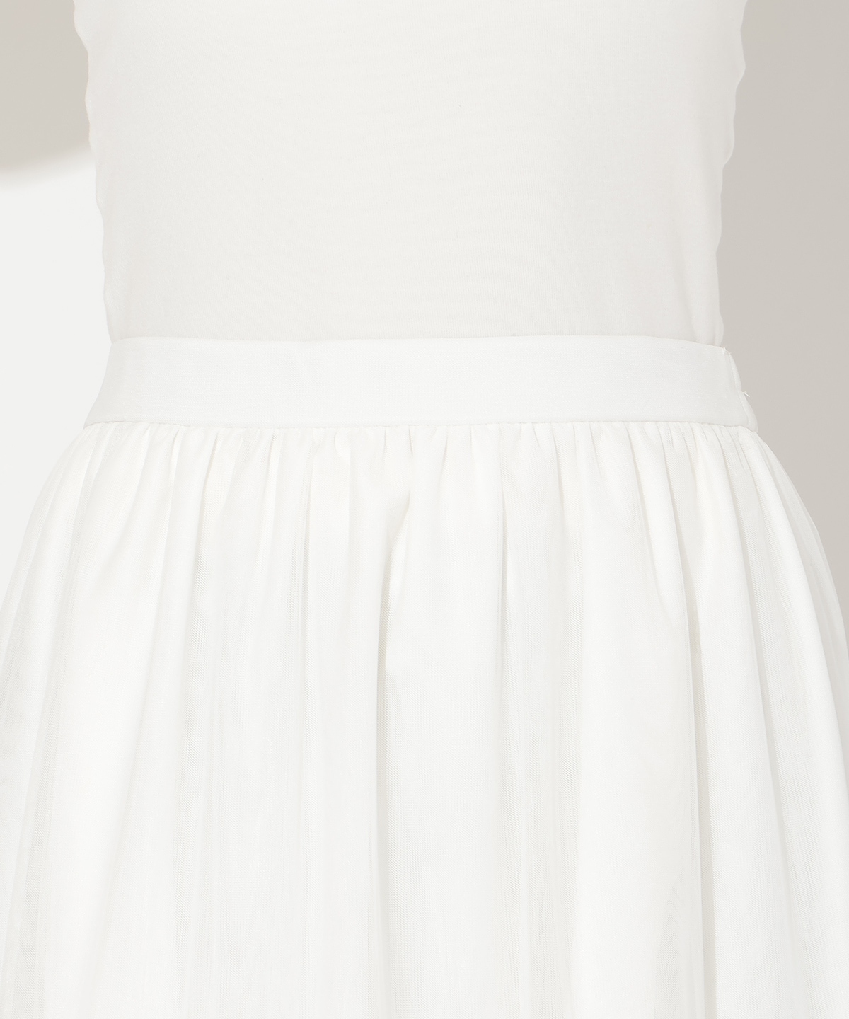 チュールティアードギャザースカート