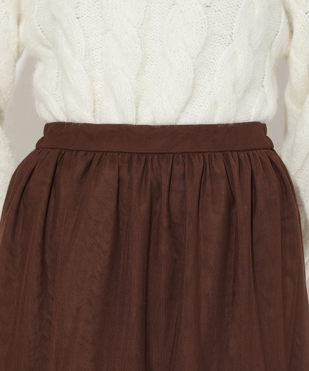 チュールティアードギャザースカート