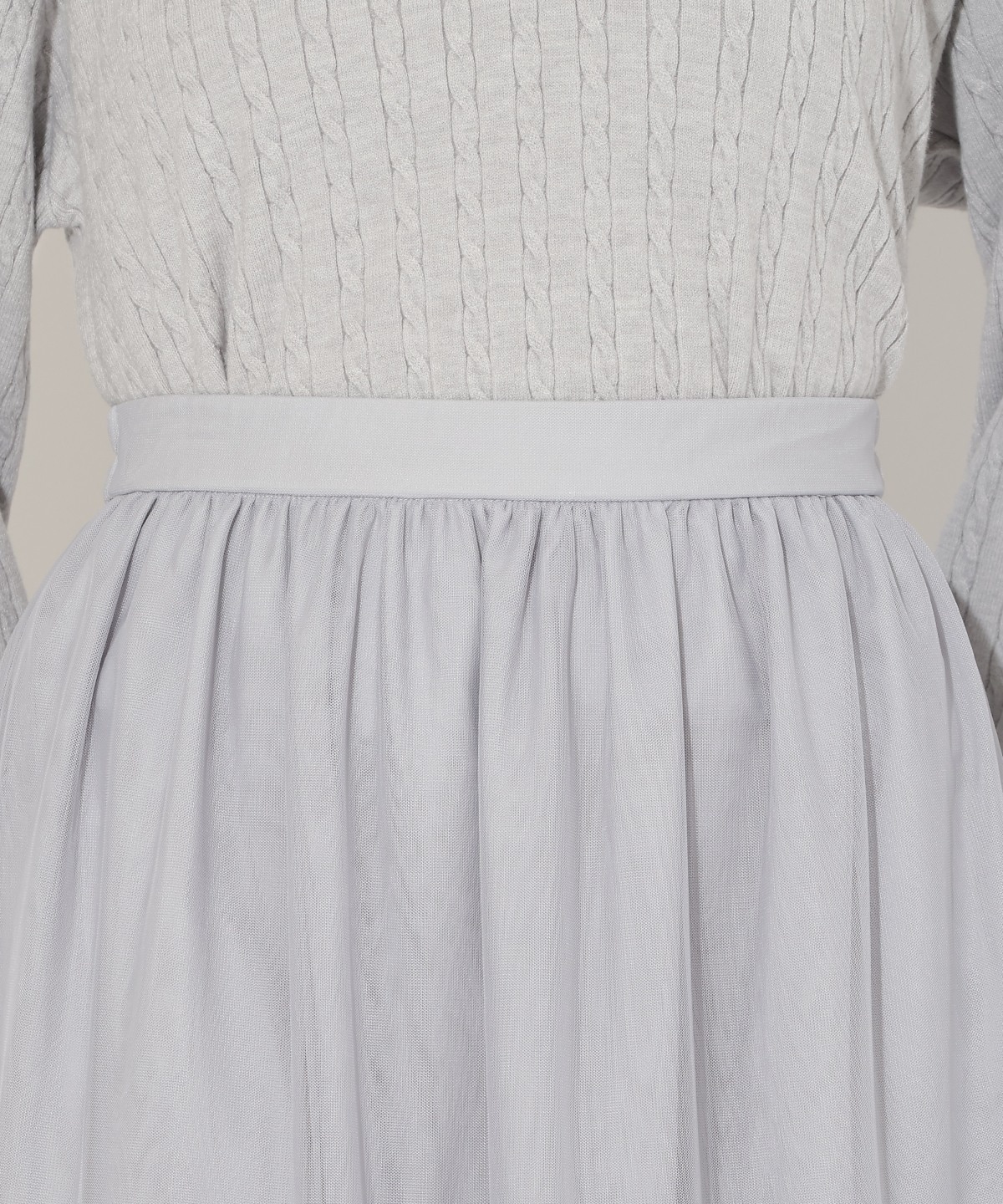 チュールティアードギャザースカート