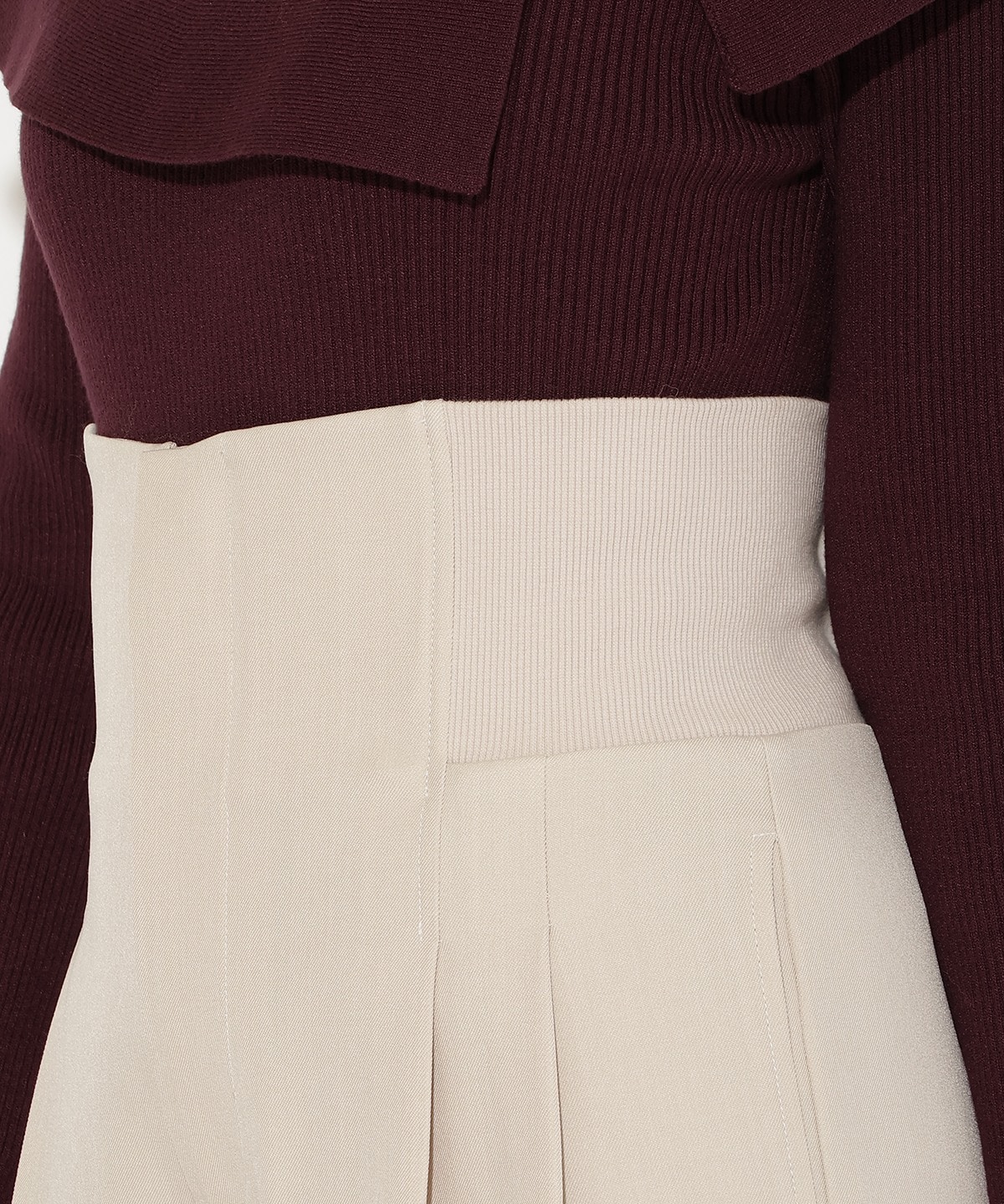 ウエストリブワイドパンツ