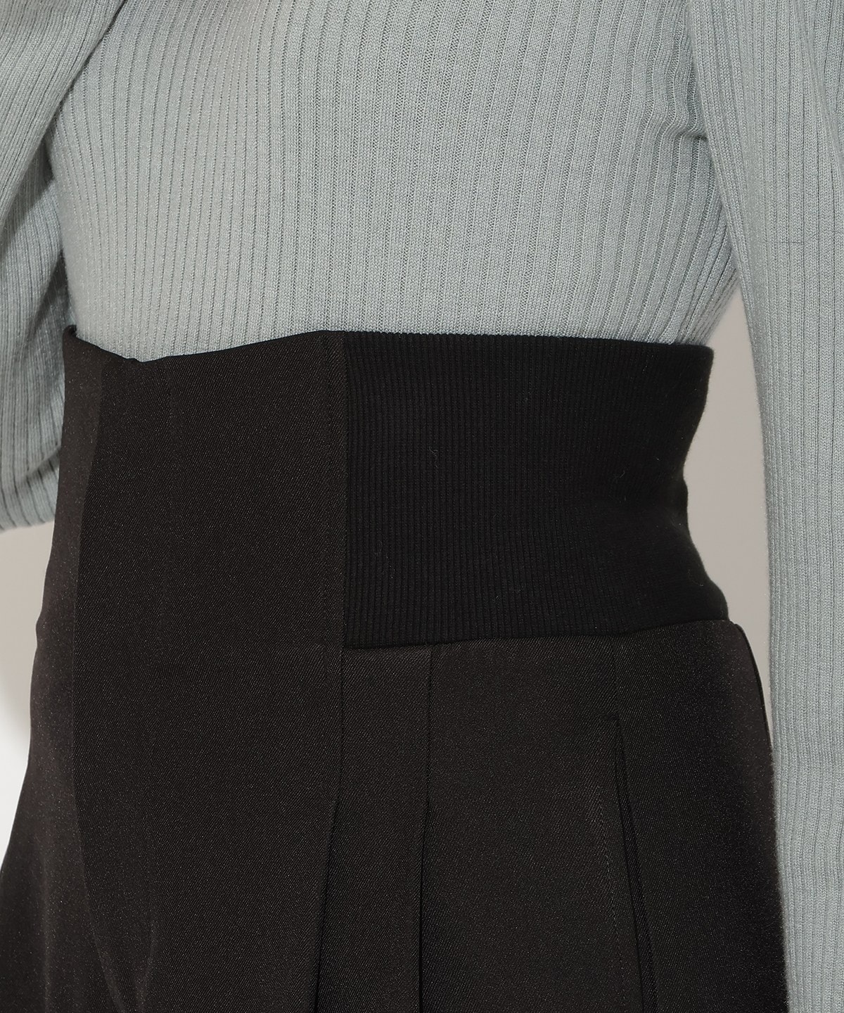 ウエストリブワイドパンツ