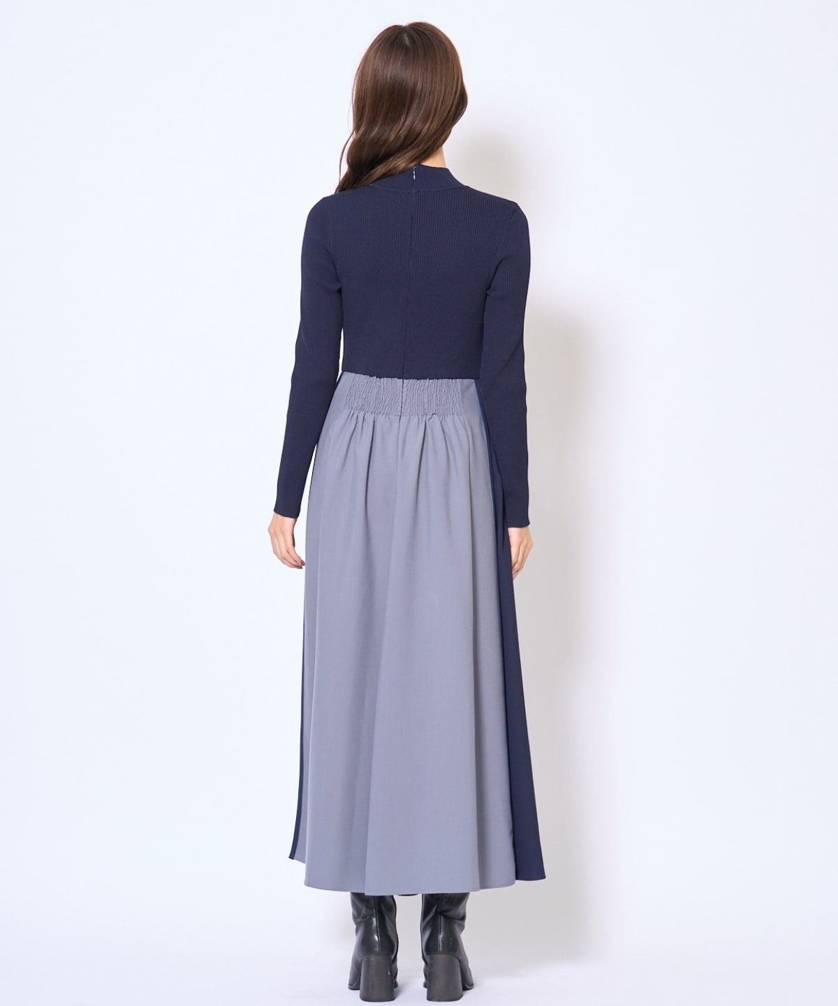 配色ドッキングワンピース