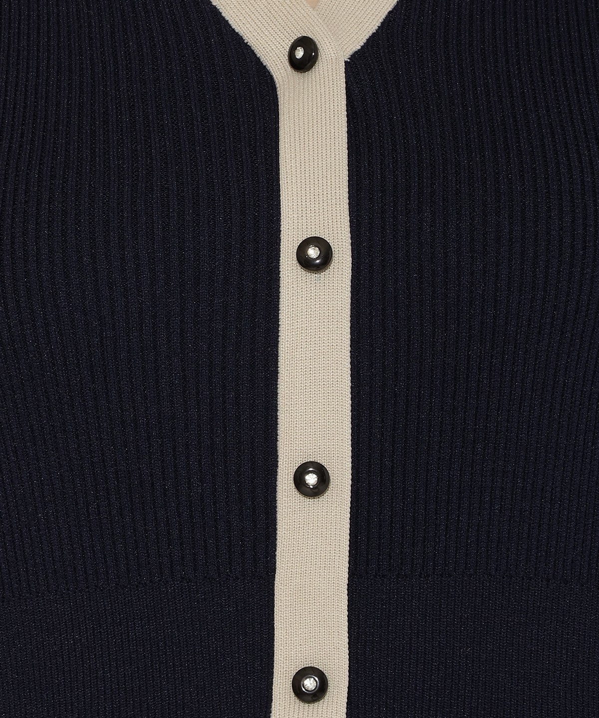 配色ニットドッキングワンピース