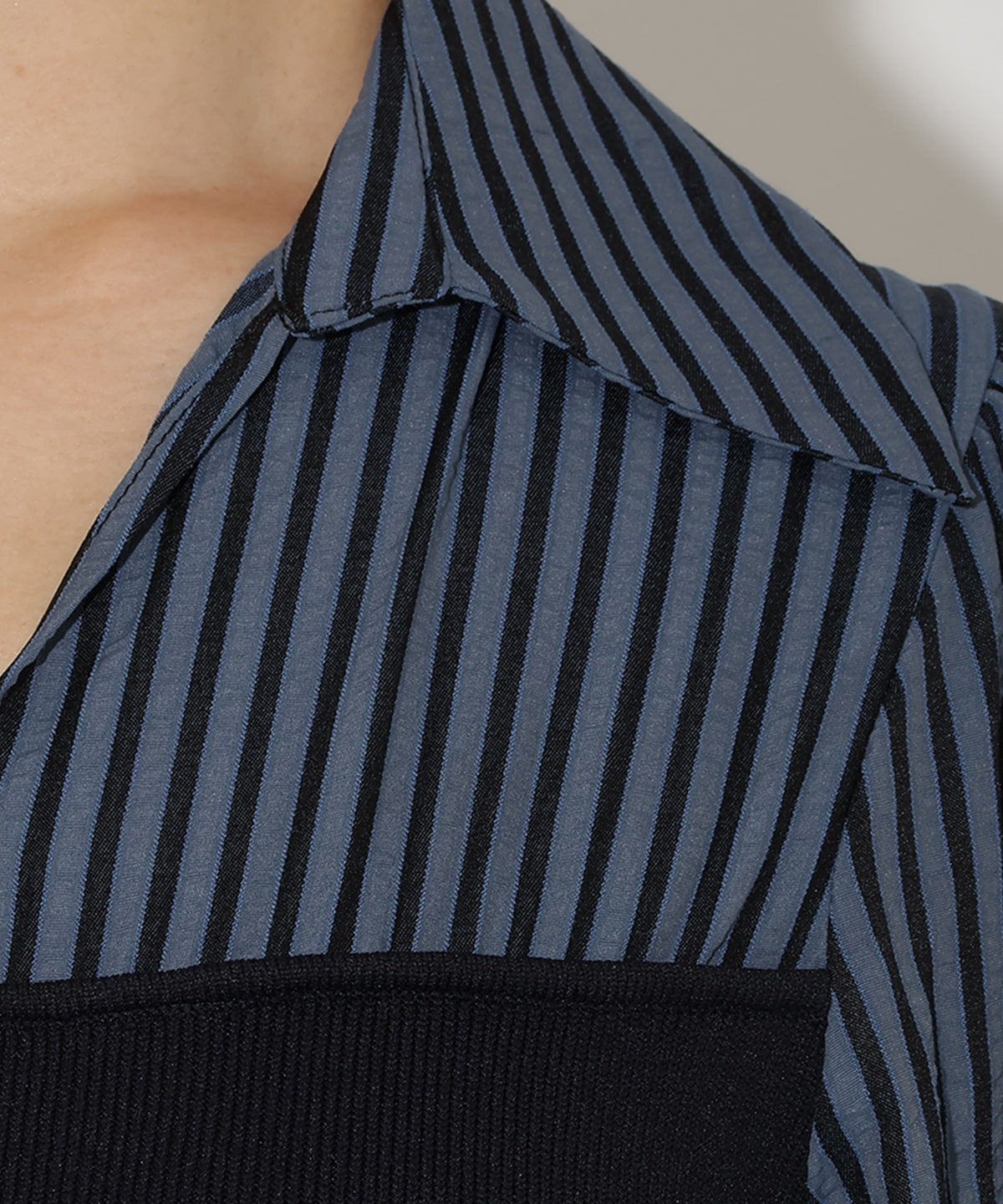 ニットビスチェ風スキッパーワンピース