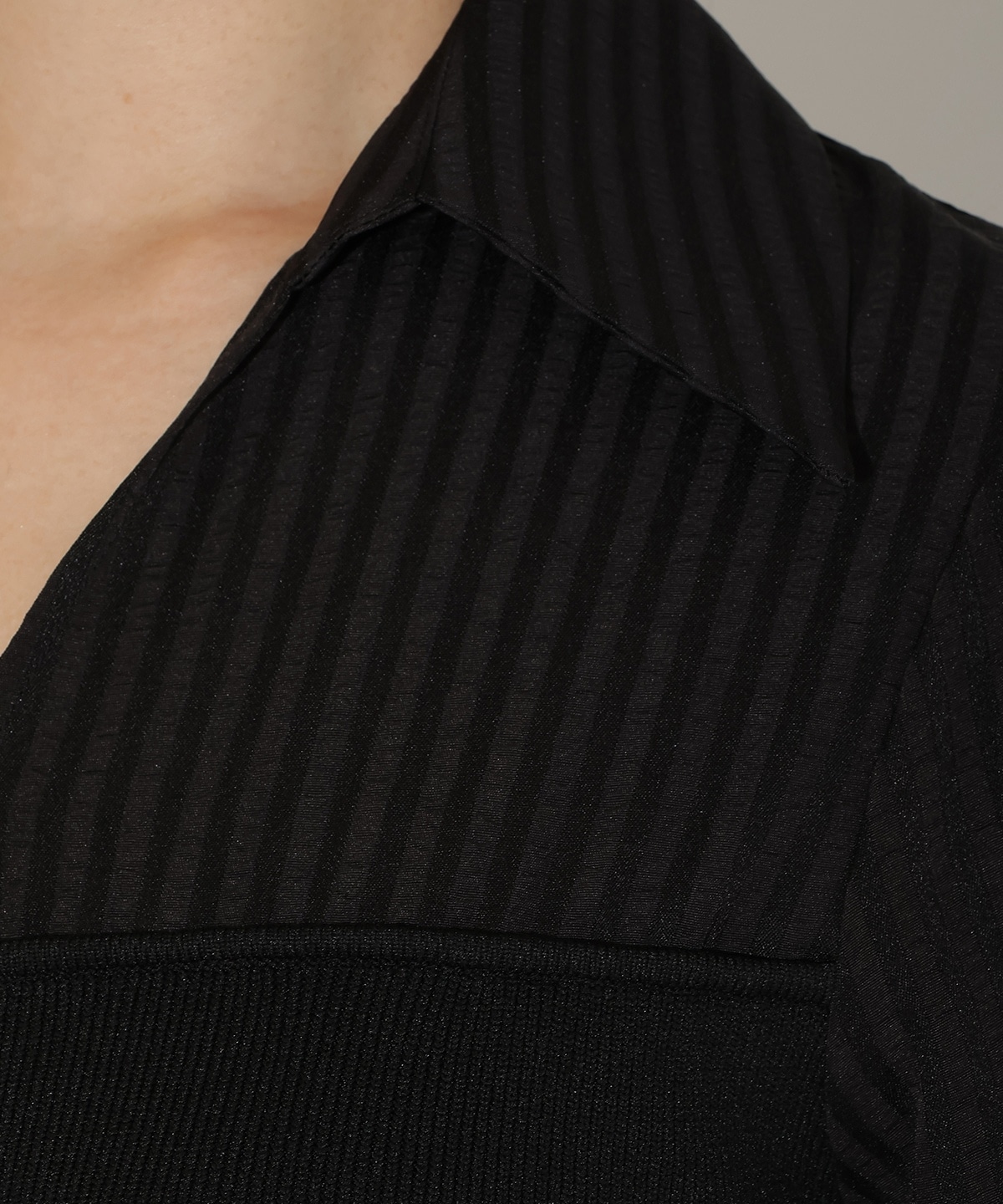 ニットビスチェ風スキッパーワンピース