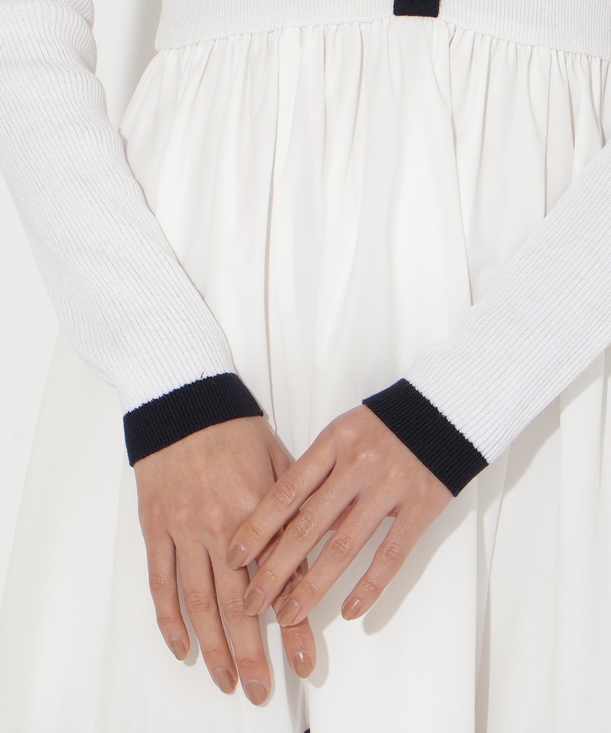 【先行予約受付中】ラメ入り配色ドッキングワンピース