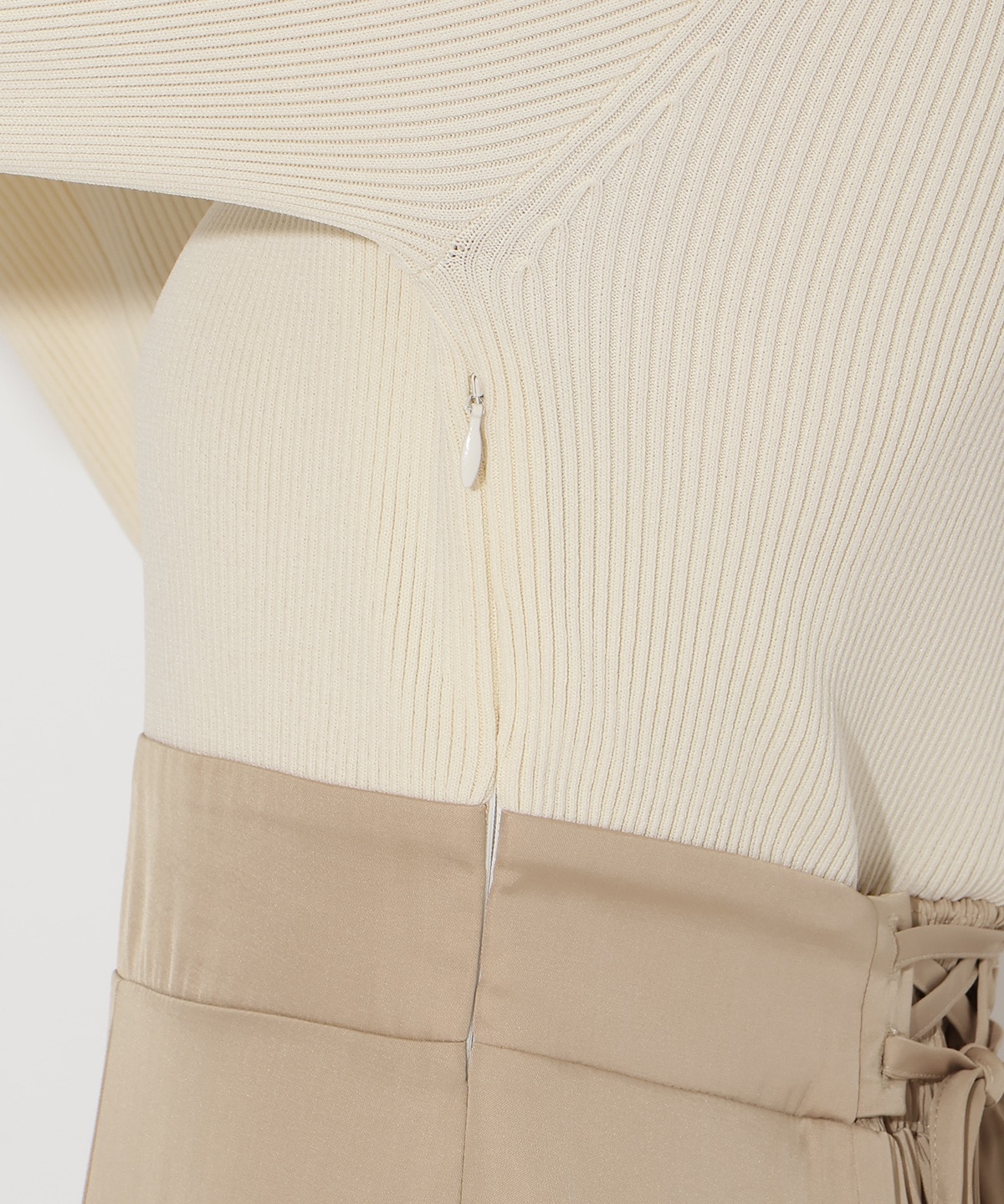 アシメスカートドッキングワンピース