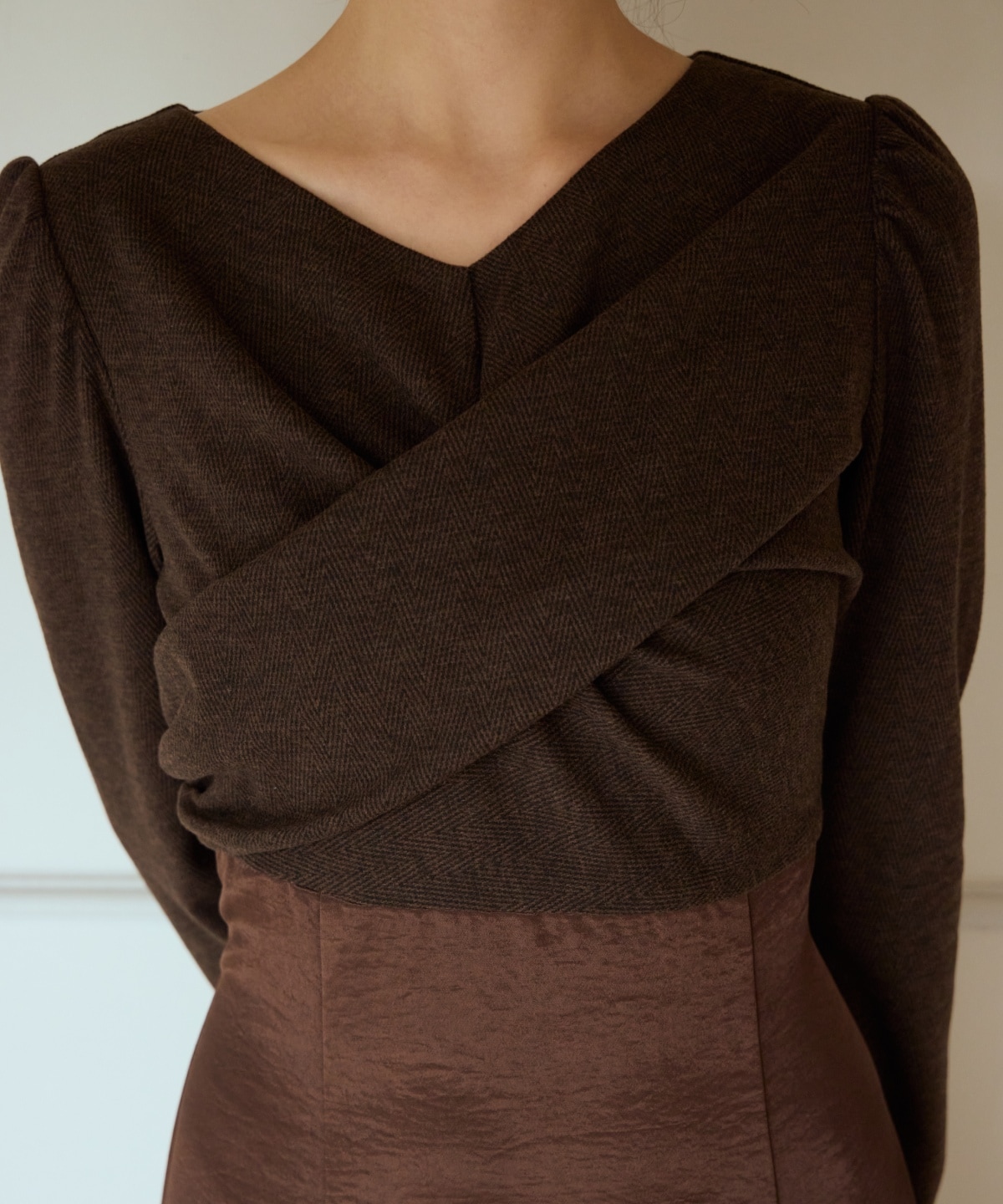 サテンドッキングワンピース