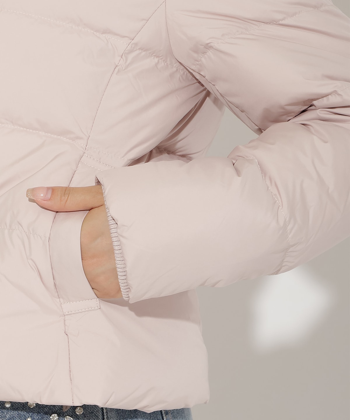 FOXファー付きショートダウン