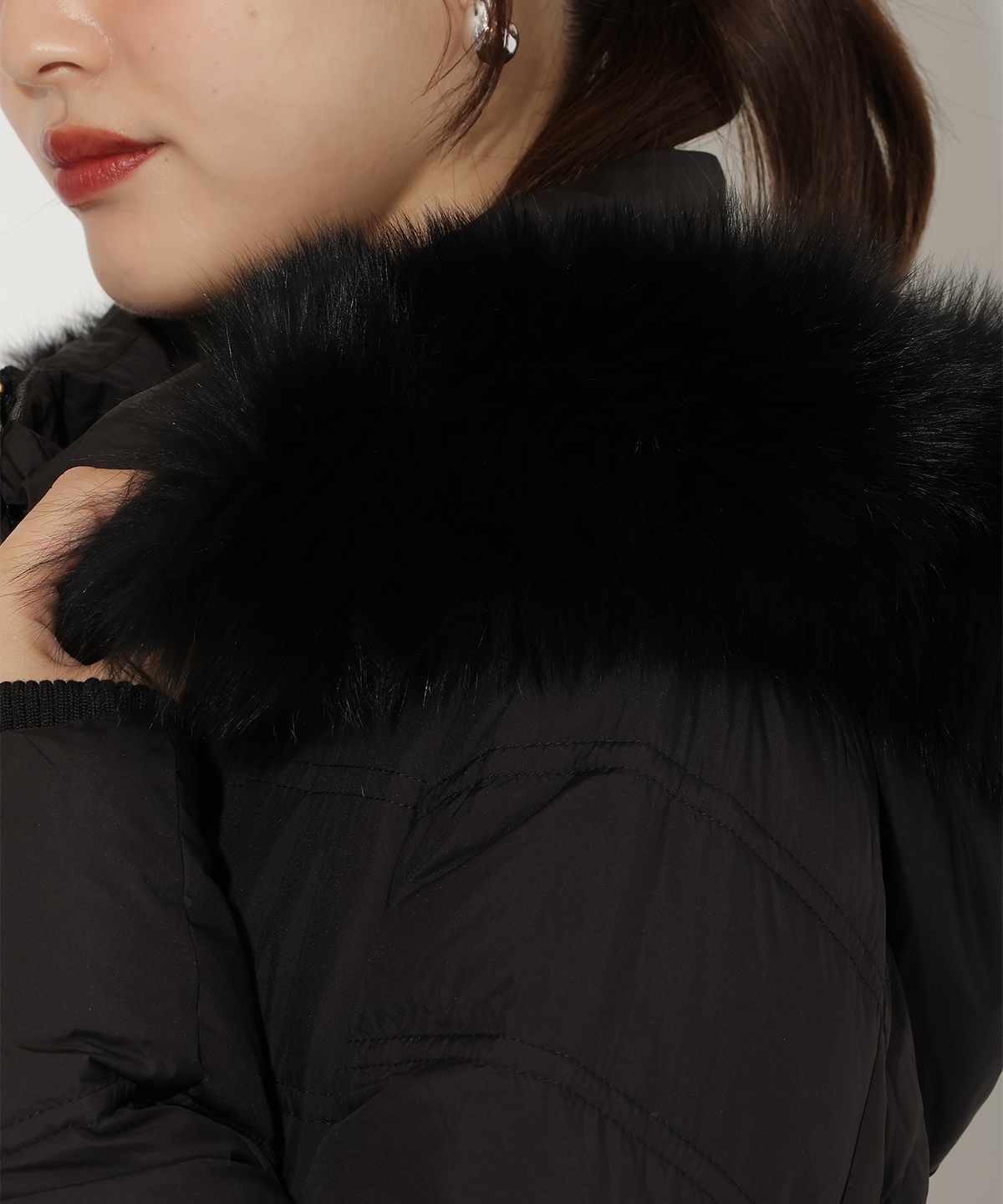 FOXファー付きスーパーロングダウン