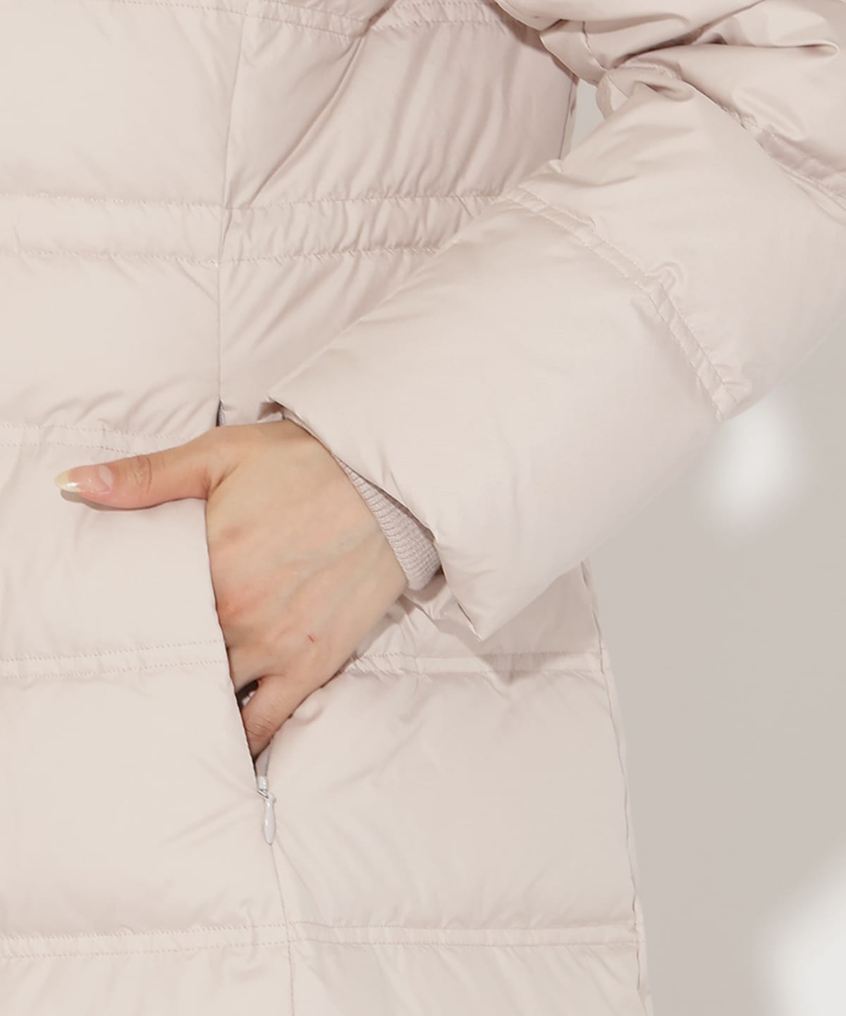 FOXファー付きプレミアムミドルロングダウン