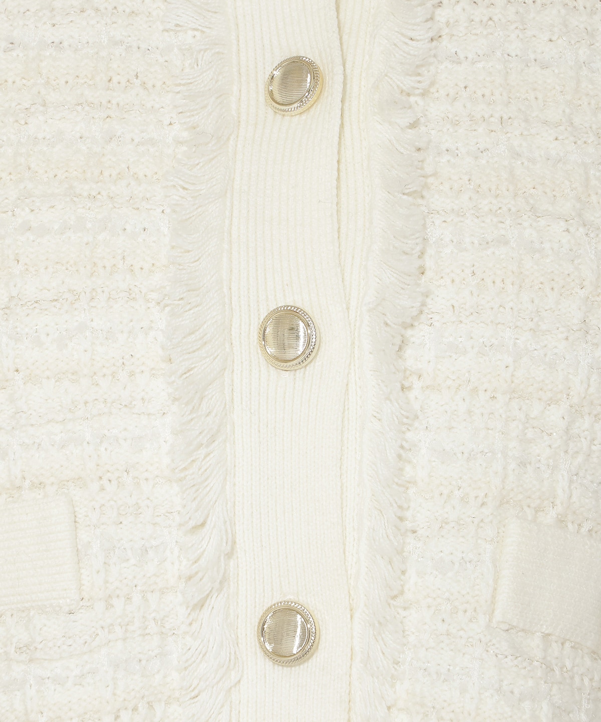 ツイードライクニットカーディガン