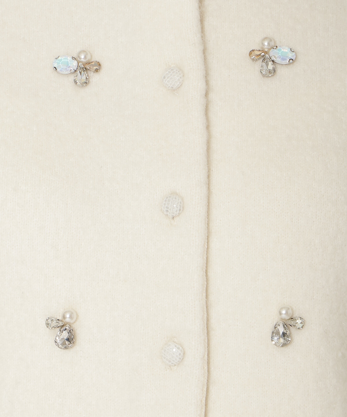 ビジュー付きニットカーディガン