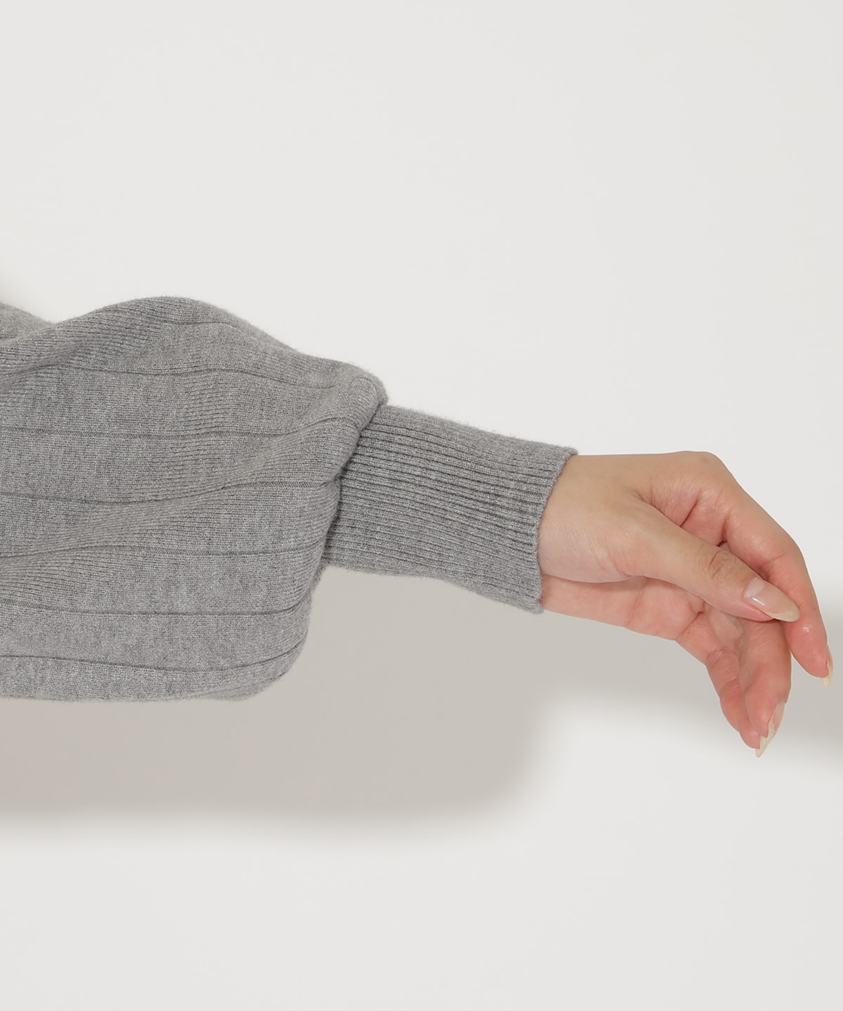 ワイドリブドルマンニット