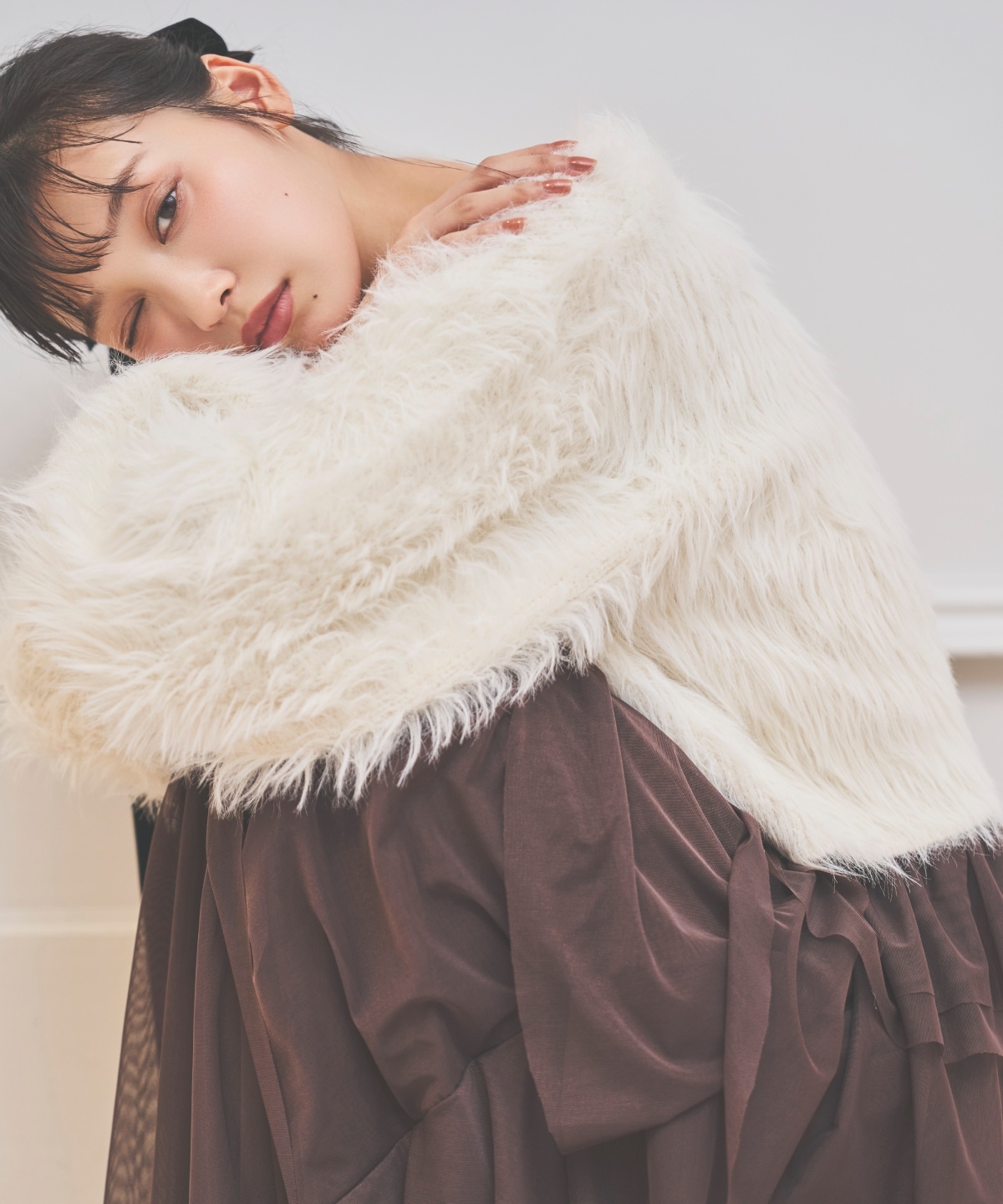 ロングフェザープルオーバー