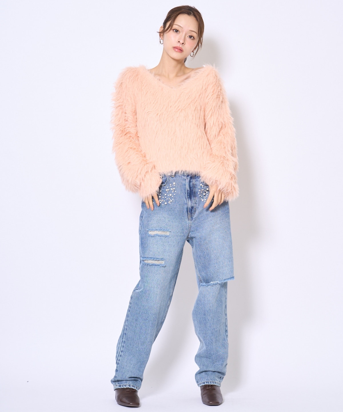 ロングフェザープルオーバー